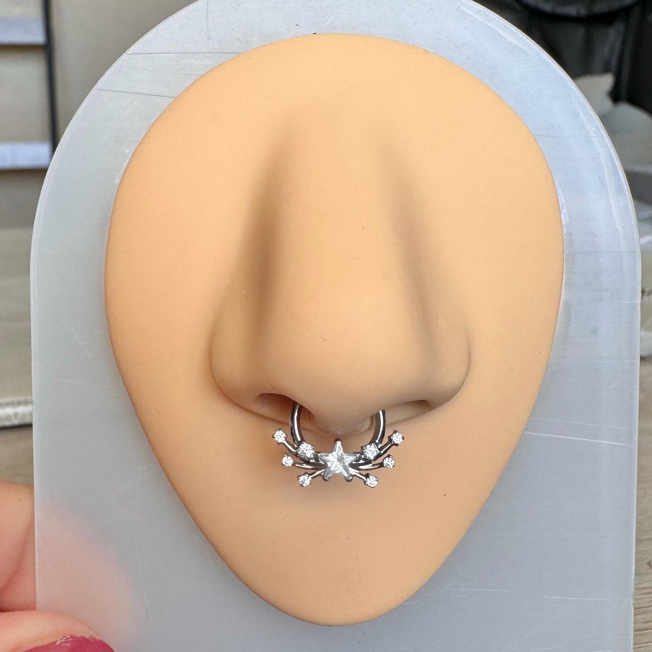 Gilded Nova Septum Ring-Septum Ring-Elara Body Jewelry