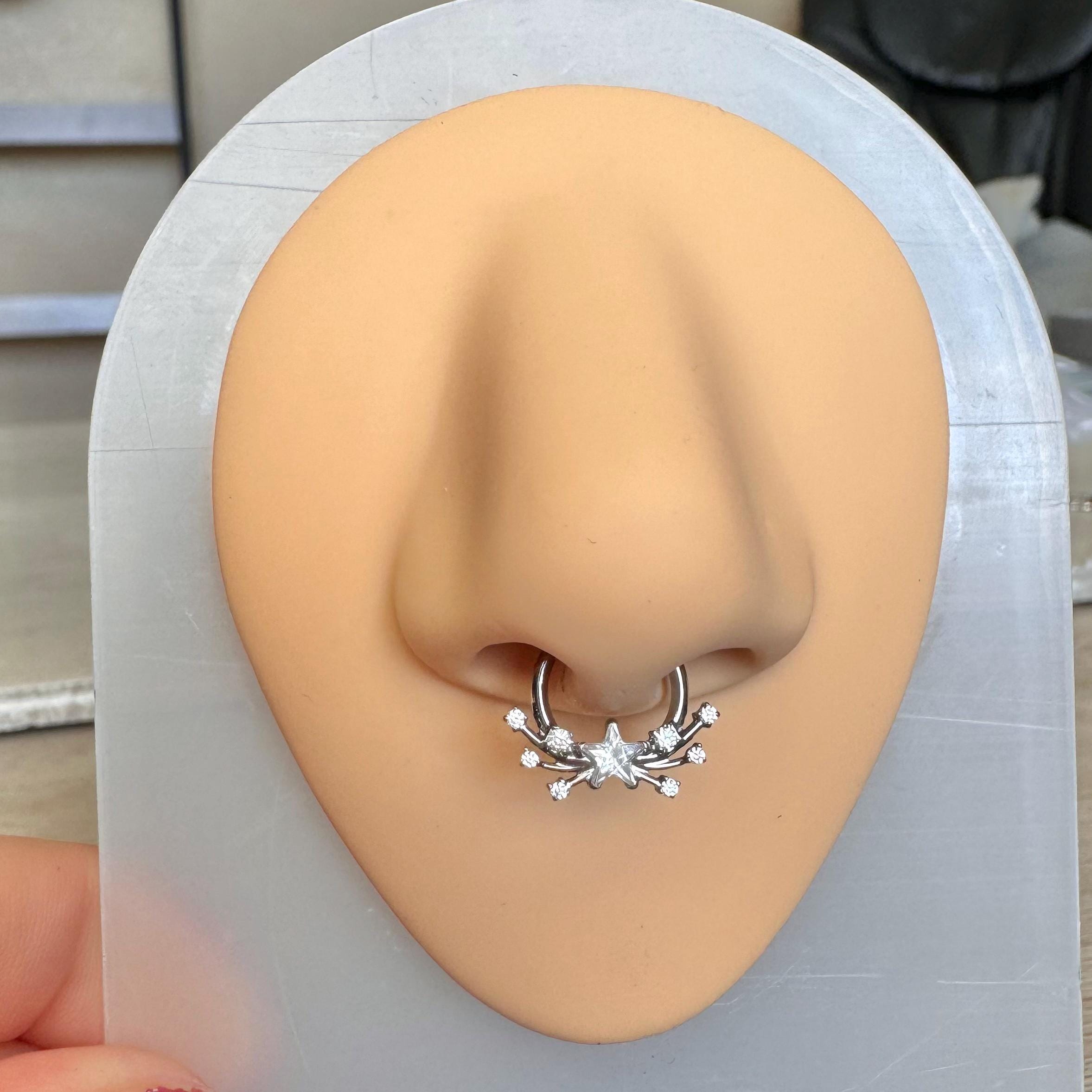 Gilded Nova Septum Ring-Septum Ring-Elara Body Jewelry