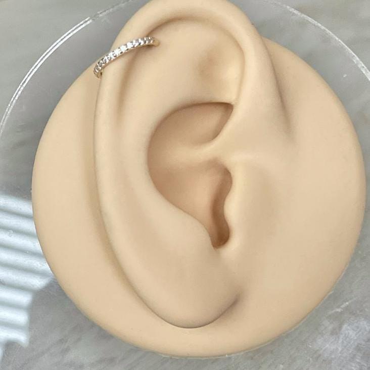 Golden Halo Conch Earring-Cartilage Earring-Elara Body Jewelry