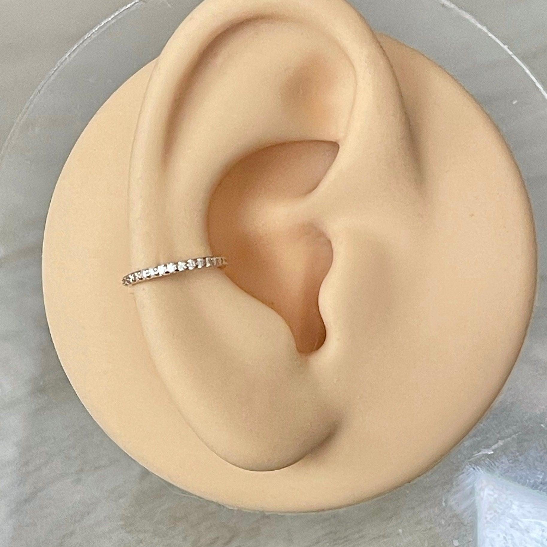 Golden Halo Conch Earring-Cartilage Earring-Elara Body Jewelry