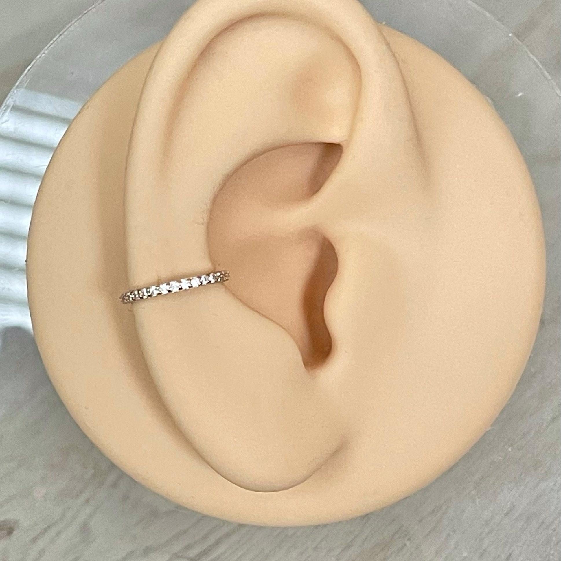 Golden Halo Conch Earring-Cartilage Earring-Elara Body Jewelry