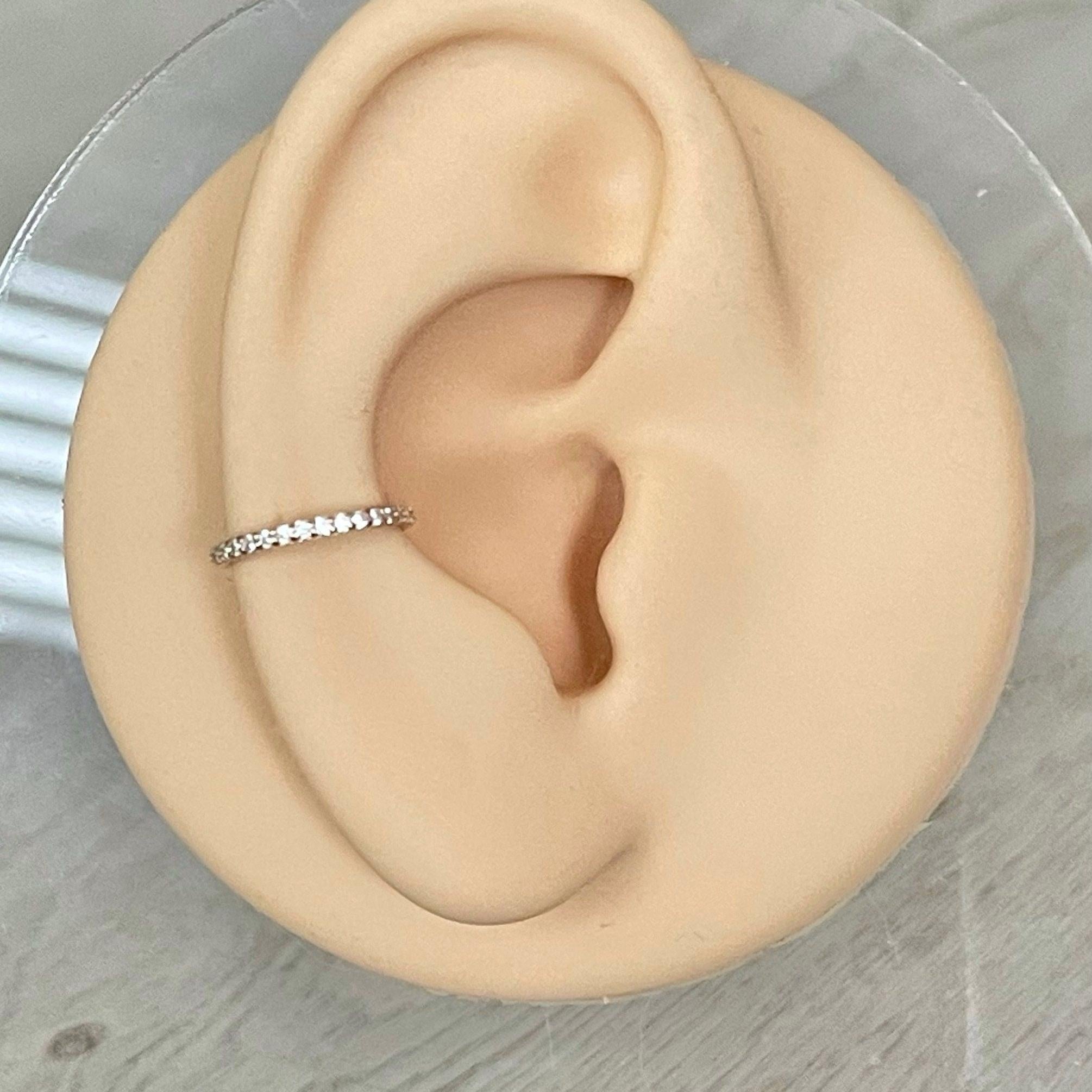 Golden Halo Conch Earring-Cartilage Earring-Elara Body Jewelry