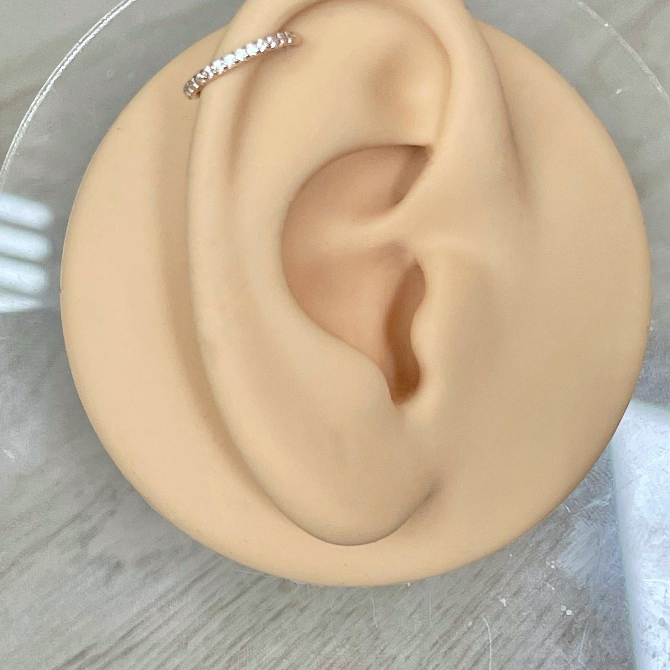 Golden Halo Conch Earring-Cartilage Earring-Elara Body Jewelry