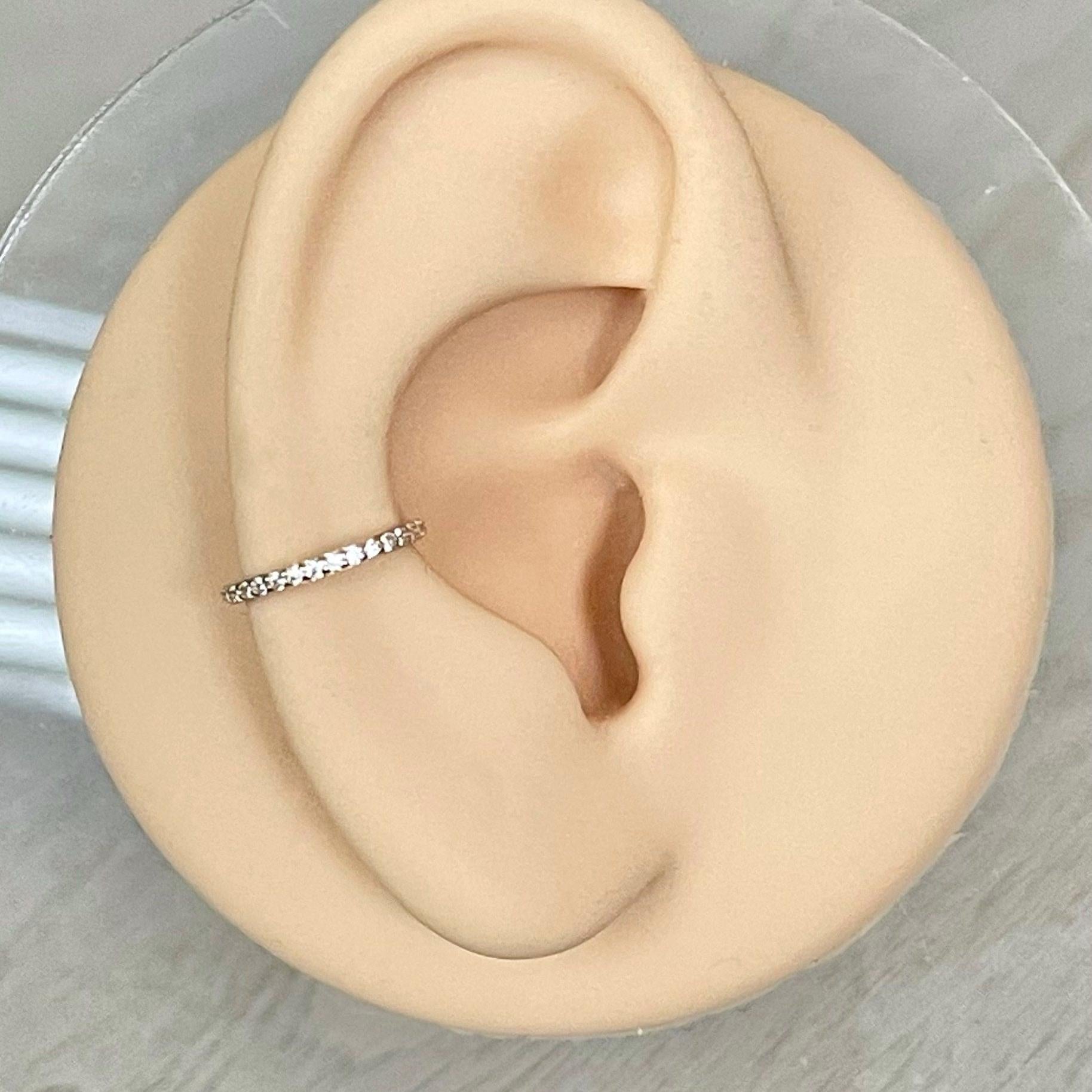 Golden Halo Conch Earring-Cartilage Earring-Elara Body Jewelry