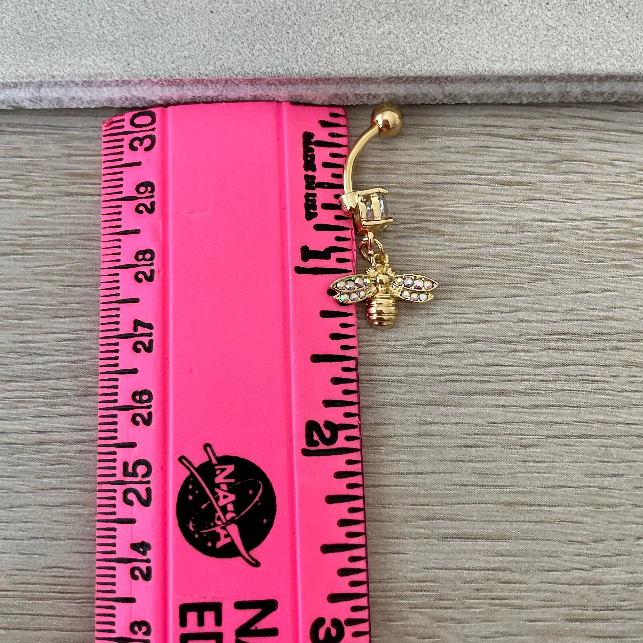 Golden Hive Belly Button Ring-Belly Button Rings-Elara Body Jewelry