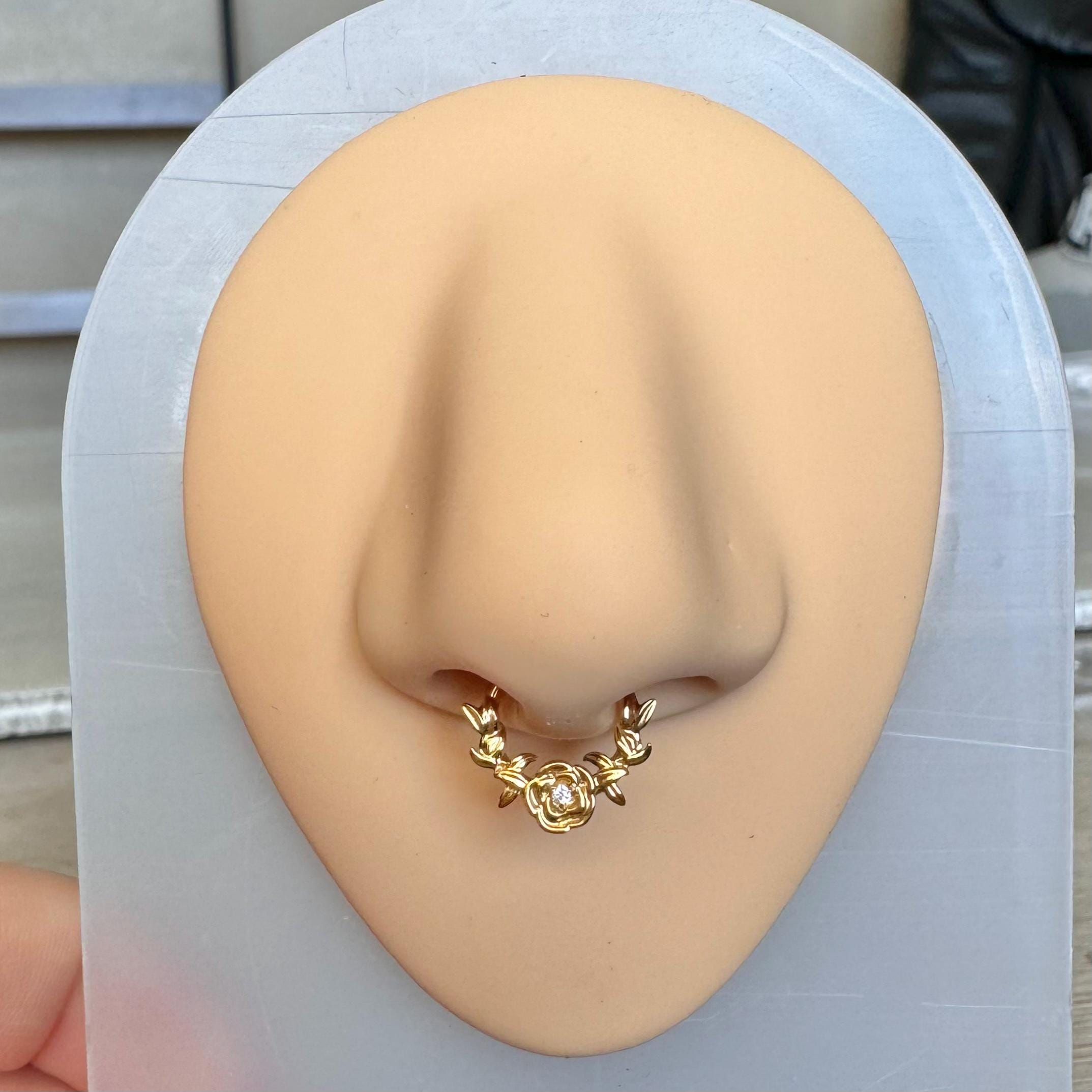 Gilded Nova Septum Ring-Septum Ring-Elara Body Jewelry