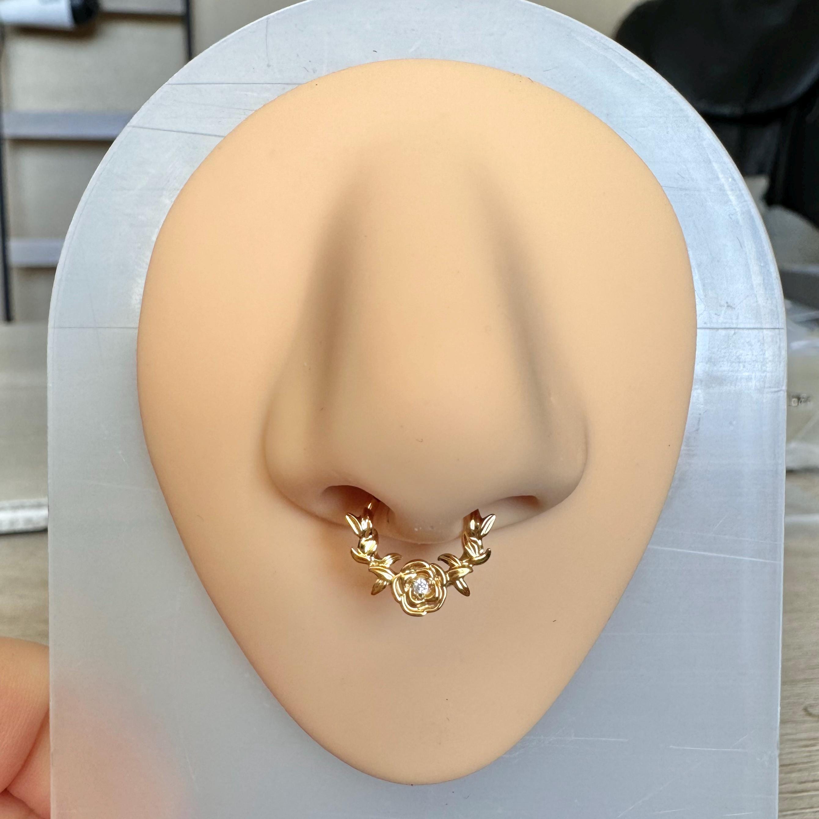 Gilded Nova Septum Ring-Septum Ring-Elara Body Jewelry