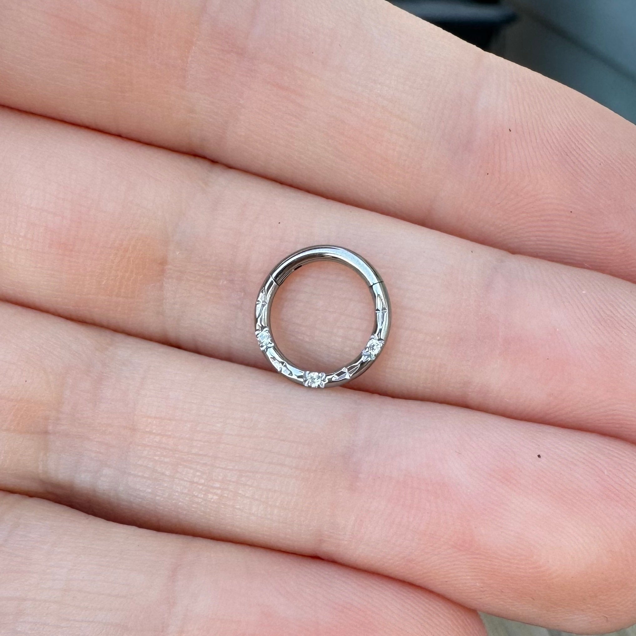 L’Essence Daith Earring-Daith Earring-Silver-8mm Inner Diameter-Elara Body Jewelry