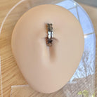 Luxe Heartfall Belly Button Ring-Belly Button Rings-Silver-Elara Body Jewelry