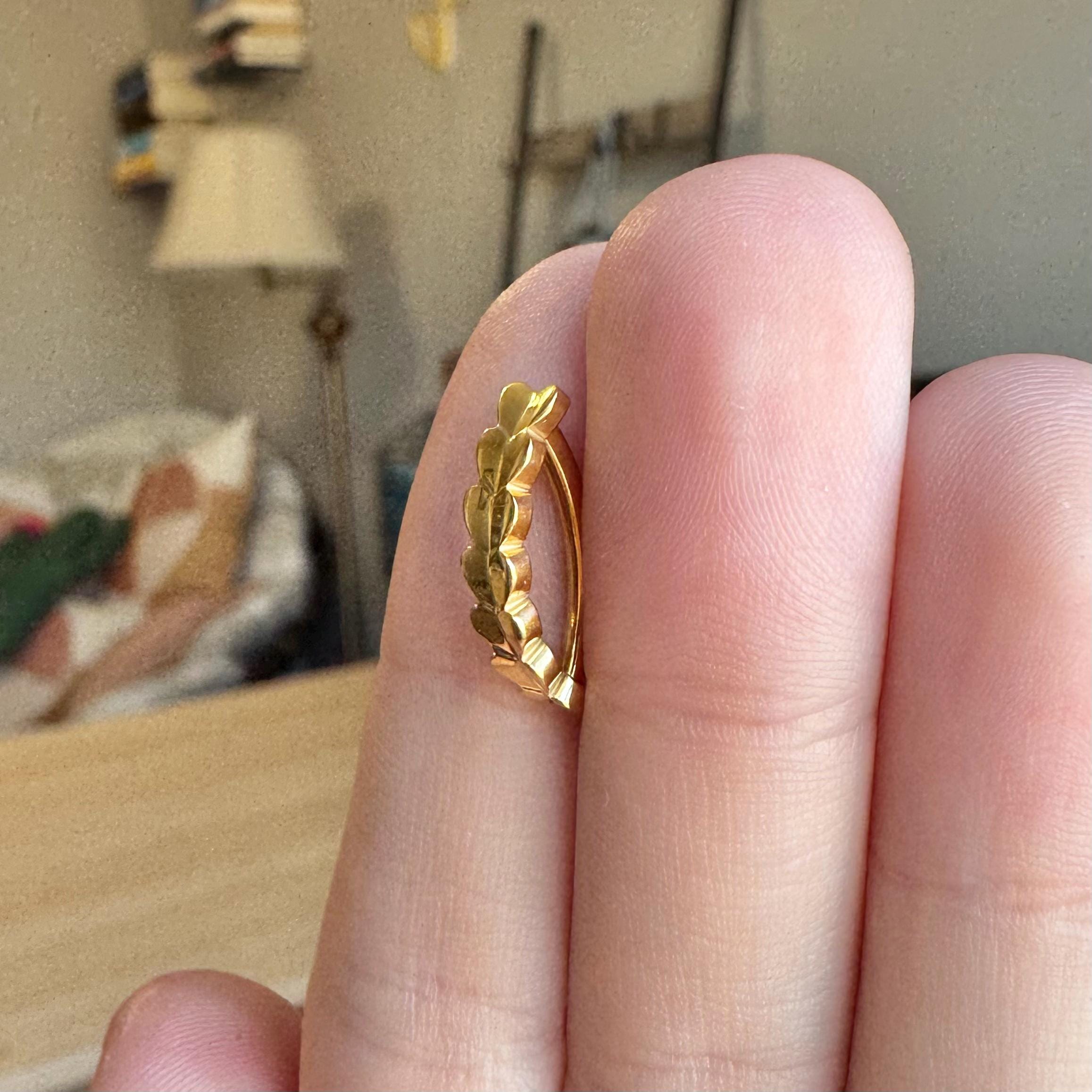 Luxe Heartfall Belly Button Ring-Belly Button Rings-Elara Body Jewelry