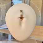Luxe Heartfall Belly Button Ring-Belly Button Rings-Elara Body Jewelry