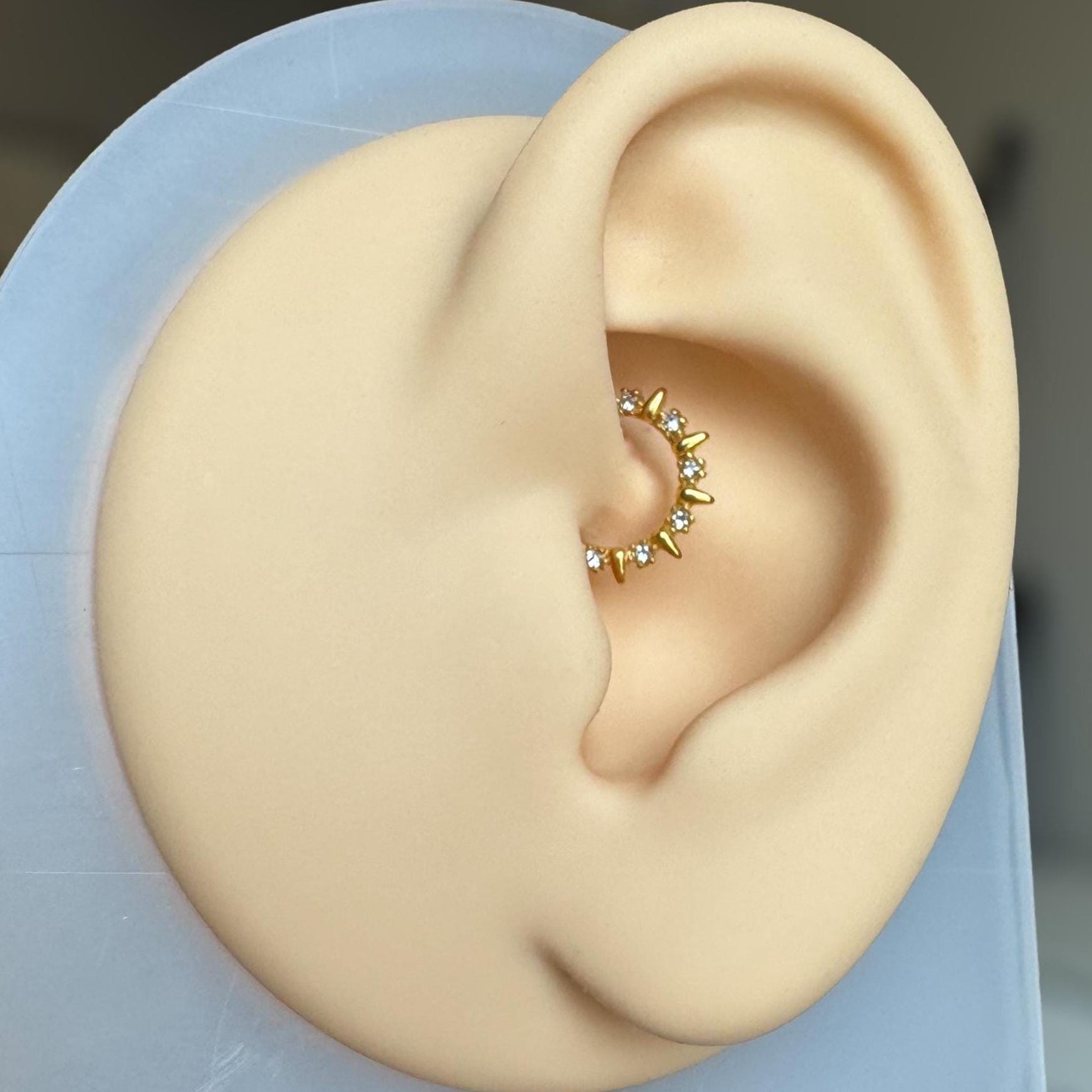 Moonlit Thorn Daith Earring-Daith Earring-Elara Body Jewelry