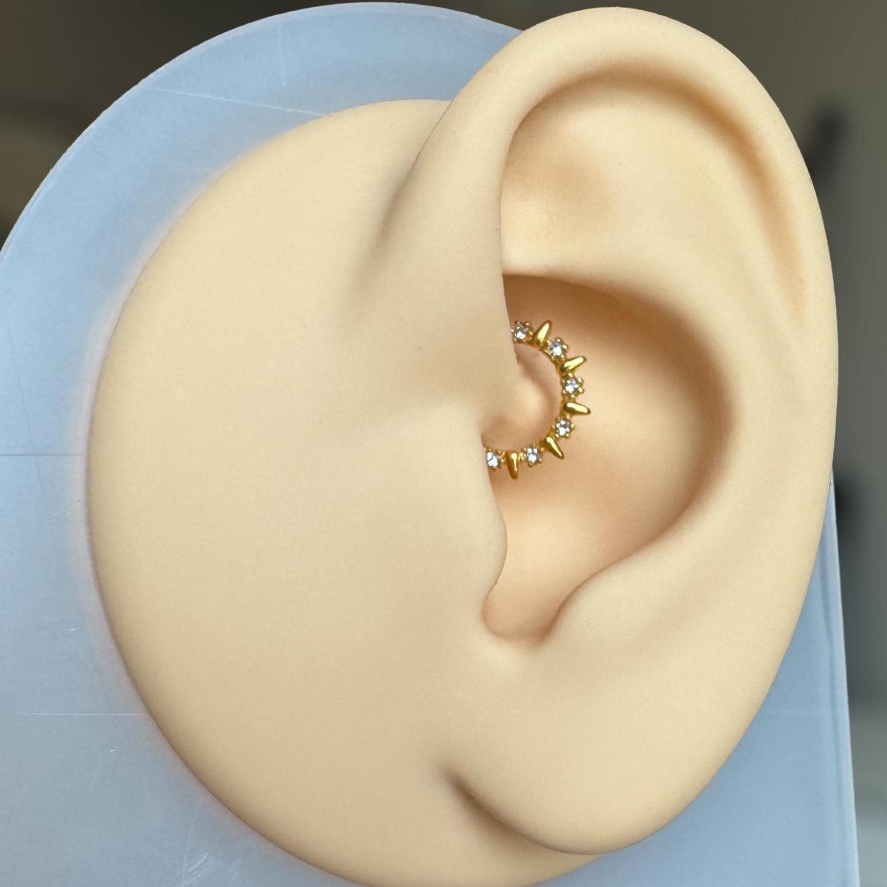 Moonlit Thorn Daith Earring-Daith Earring-Elara Body Jewelry