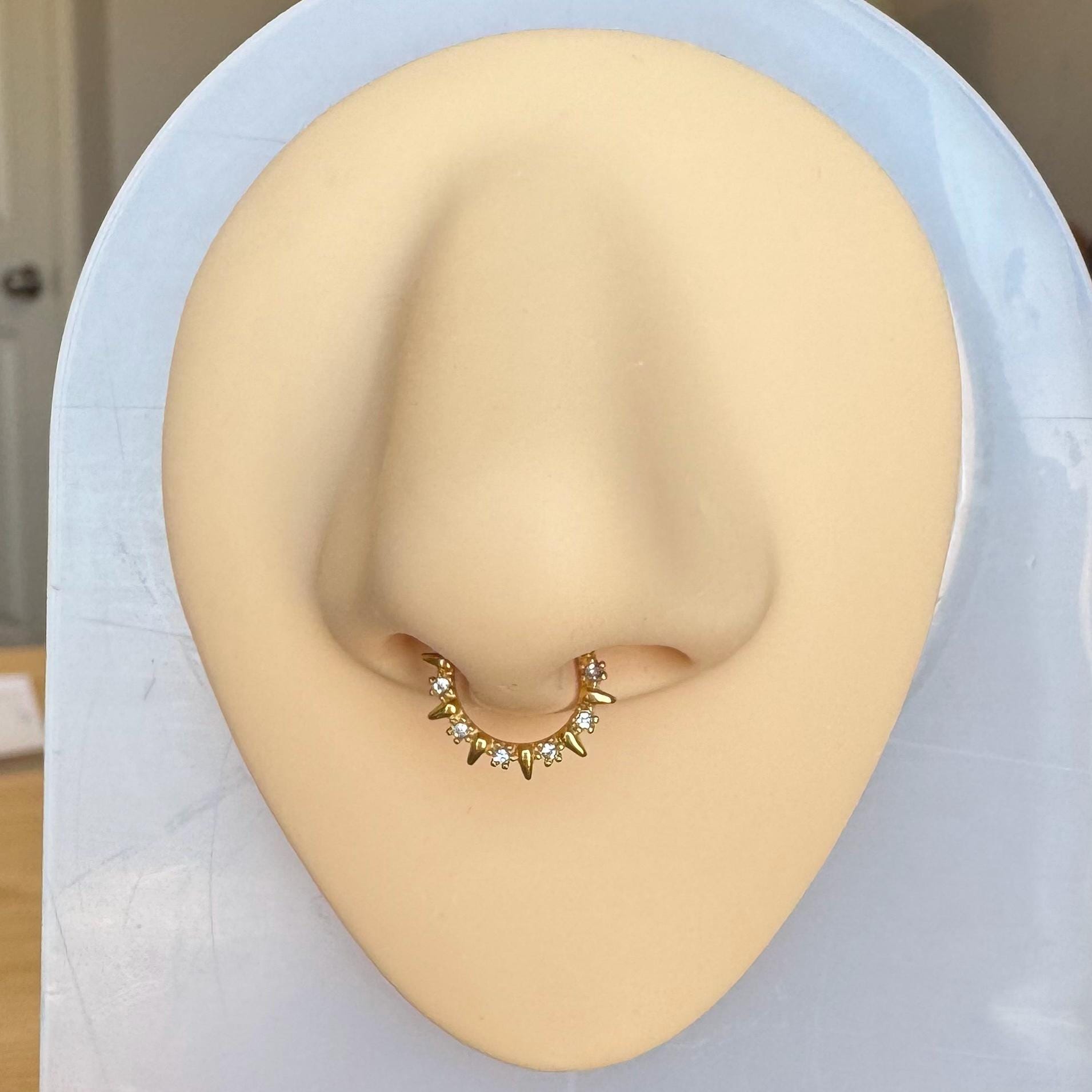 Moonlit Thorn Septum Ring-Septum Ring-Elara Body Jewelry