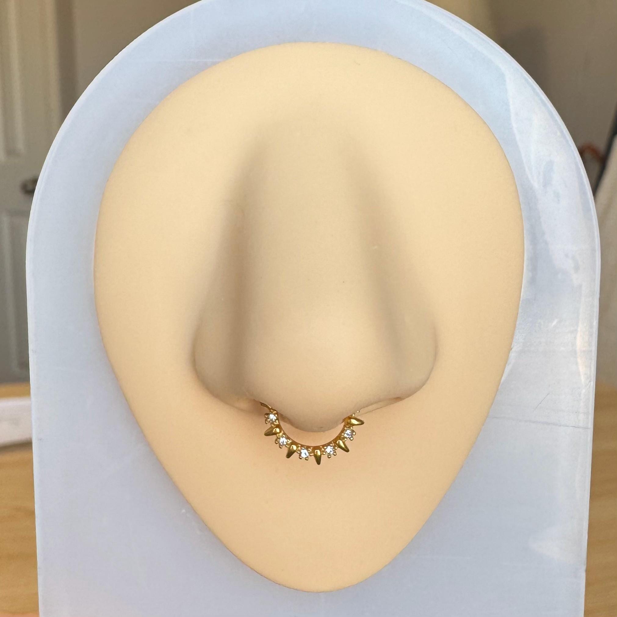 Moonlit Thorn Septum Ring-Septum Ring-Elara Body Jewelry