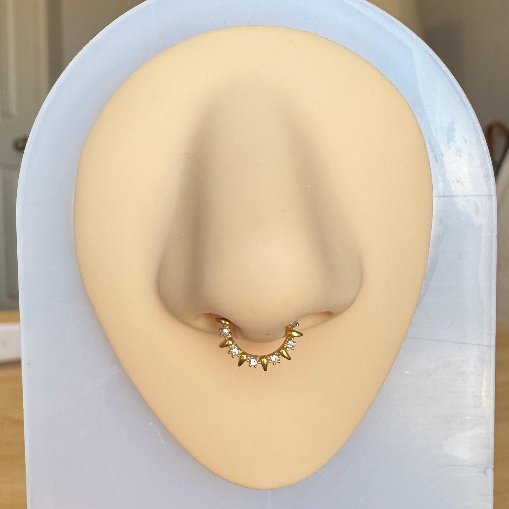 Moonlit Thorn Septum Ring-Septum Ring-Elara Body Jewelry