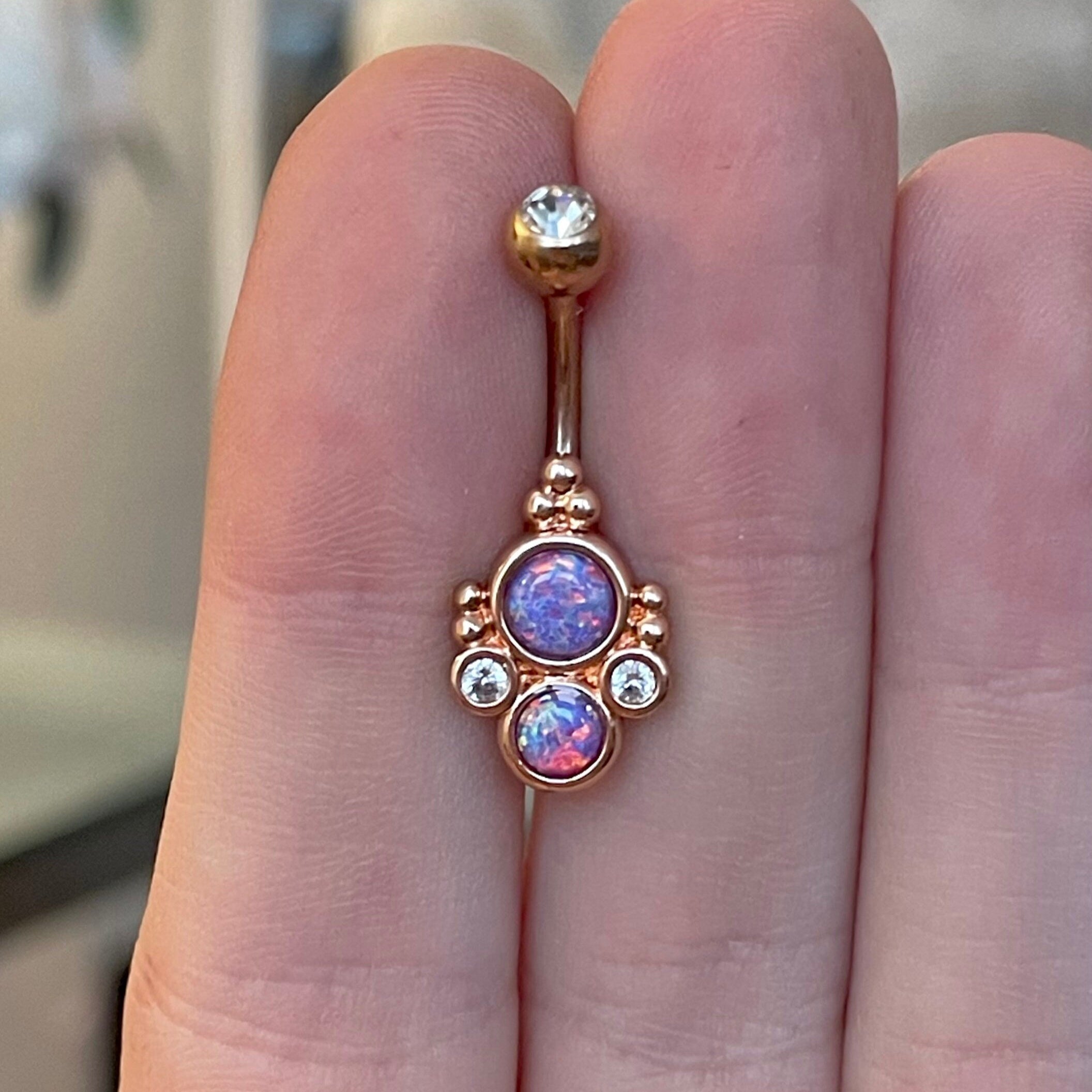 Ophelia Mist Belly Button Ring-Belly Button Rings-Elara Body Jewelry