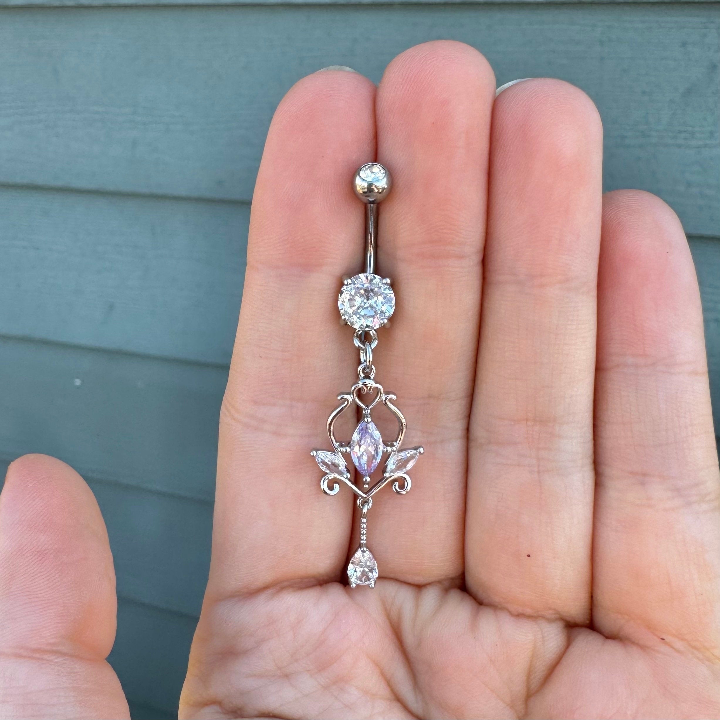 Oriona Belly Button Ring-Belly Button Rings-Elara Body Jewelry