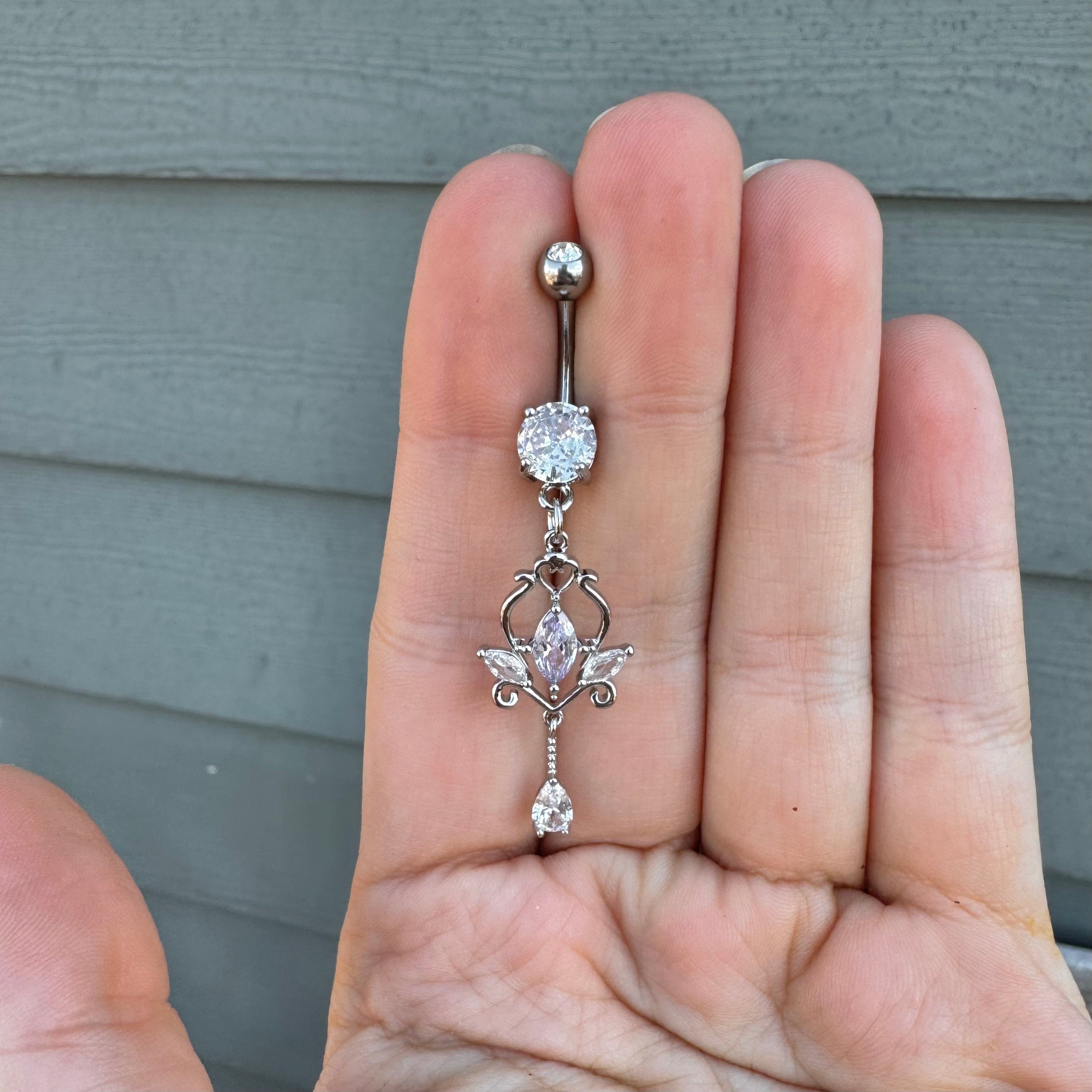 Oriona Belly Button Ring-Belly Button Rings-Elara Body Jewelry