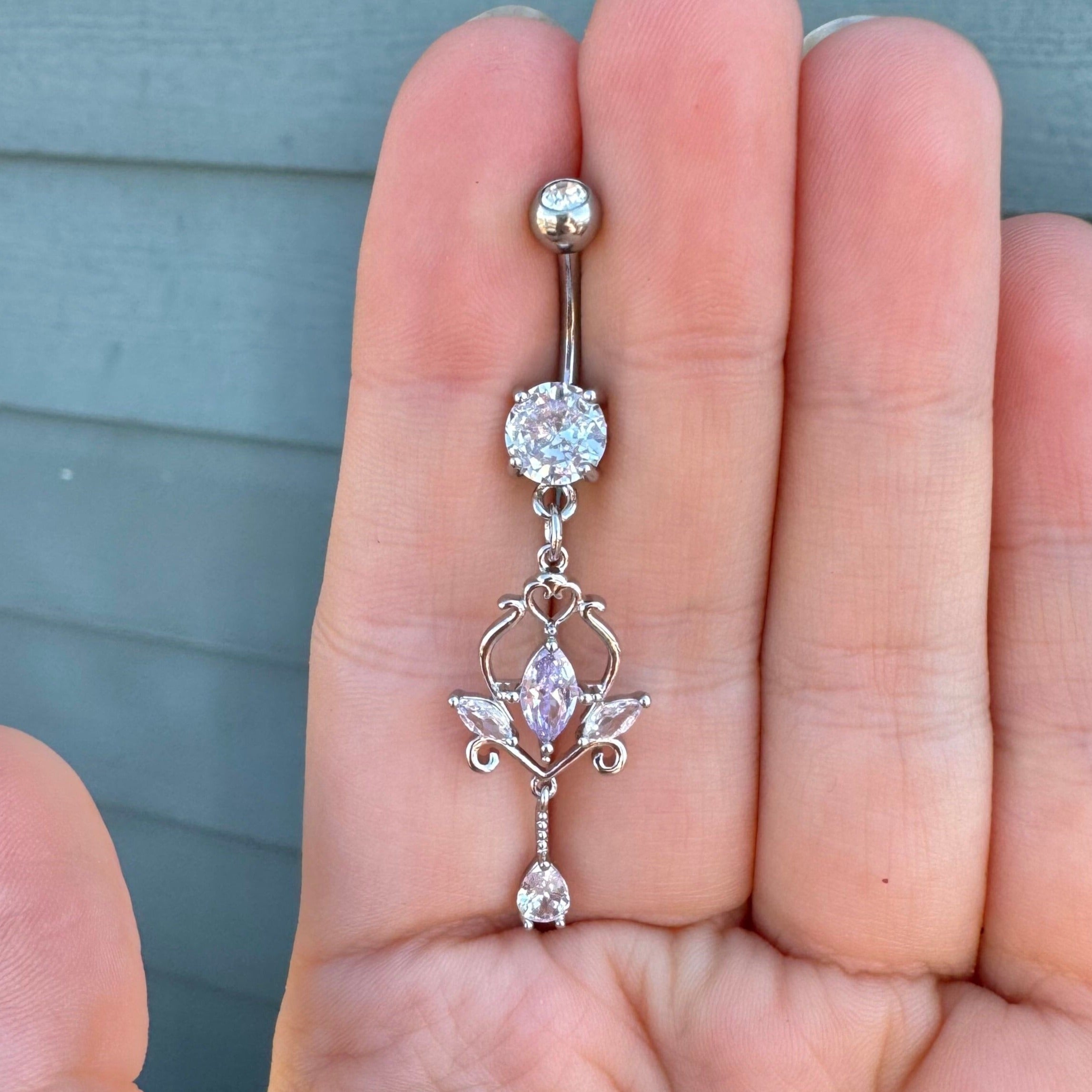 Oriona Belly Button Ring-Belly Button Rings-Elara Body Jewelry