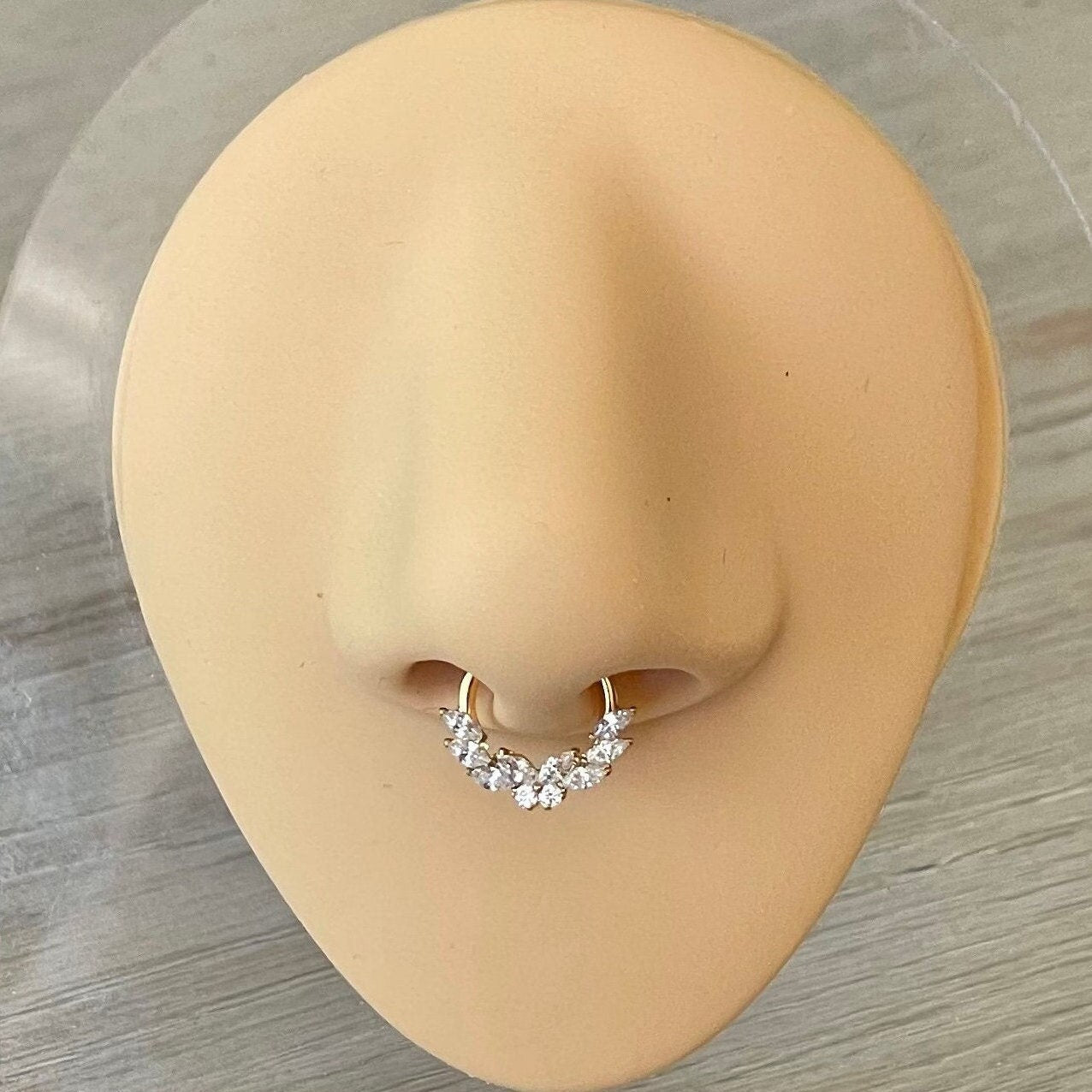 Papillon Celeste Septum Ring-Septum Ring-Gold-8mm/Surgical Steel-Elara Body Jewelry