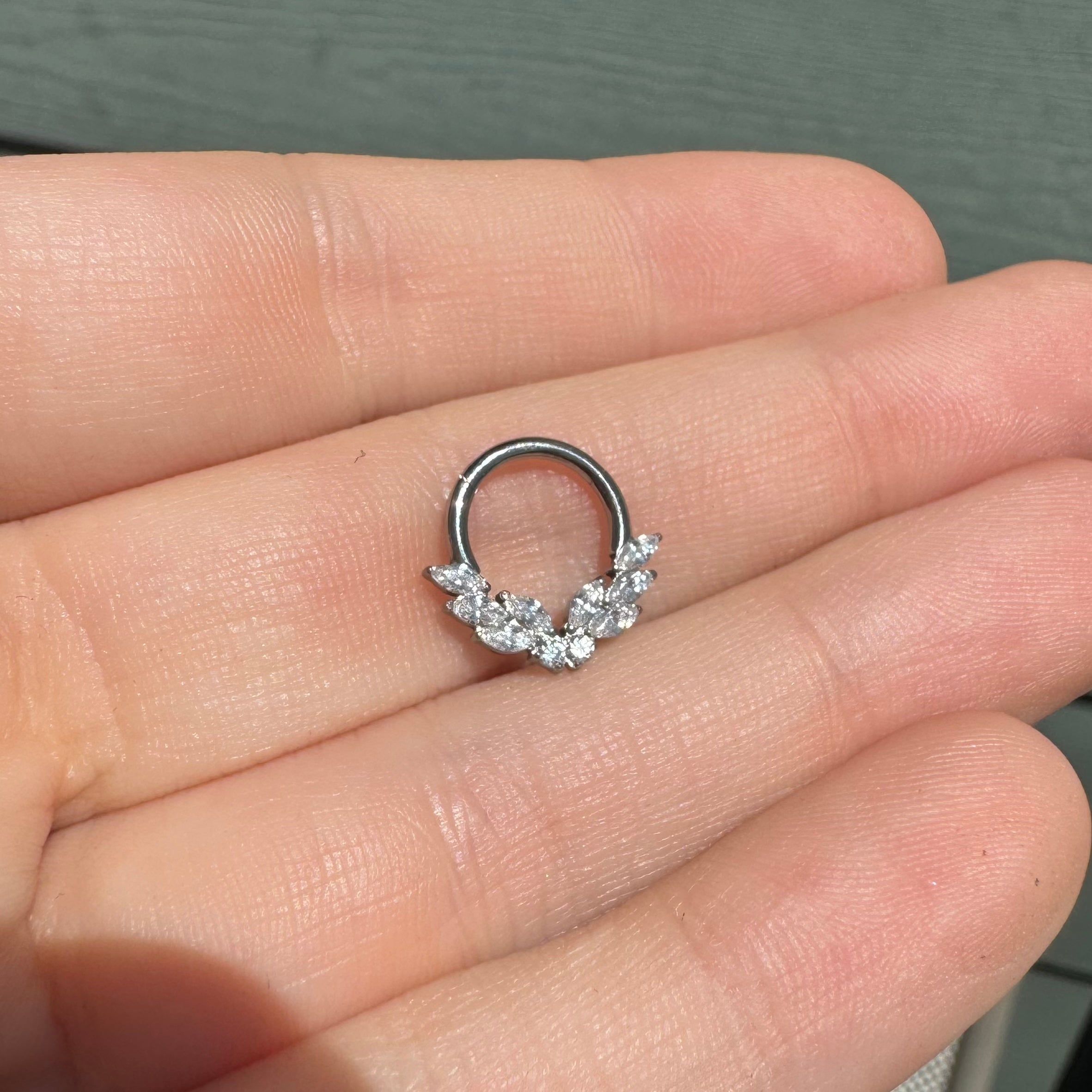 Papillon Celeste Septum Ring-Septum Ring-Silver-8mm/Surgical Steel-Elara Body Jewelry