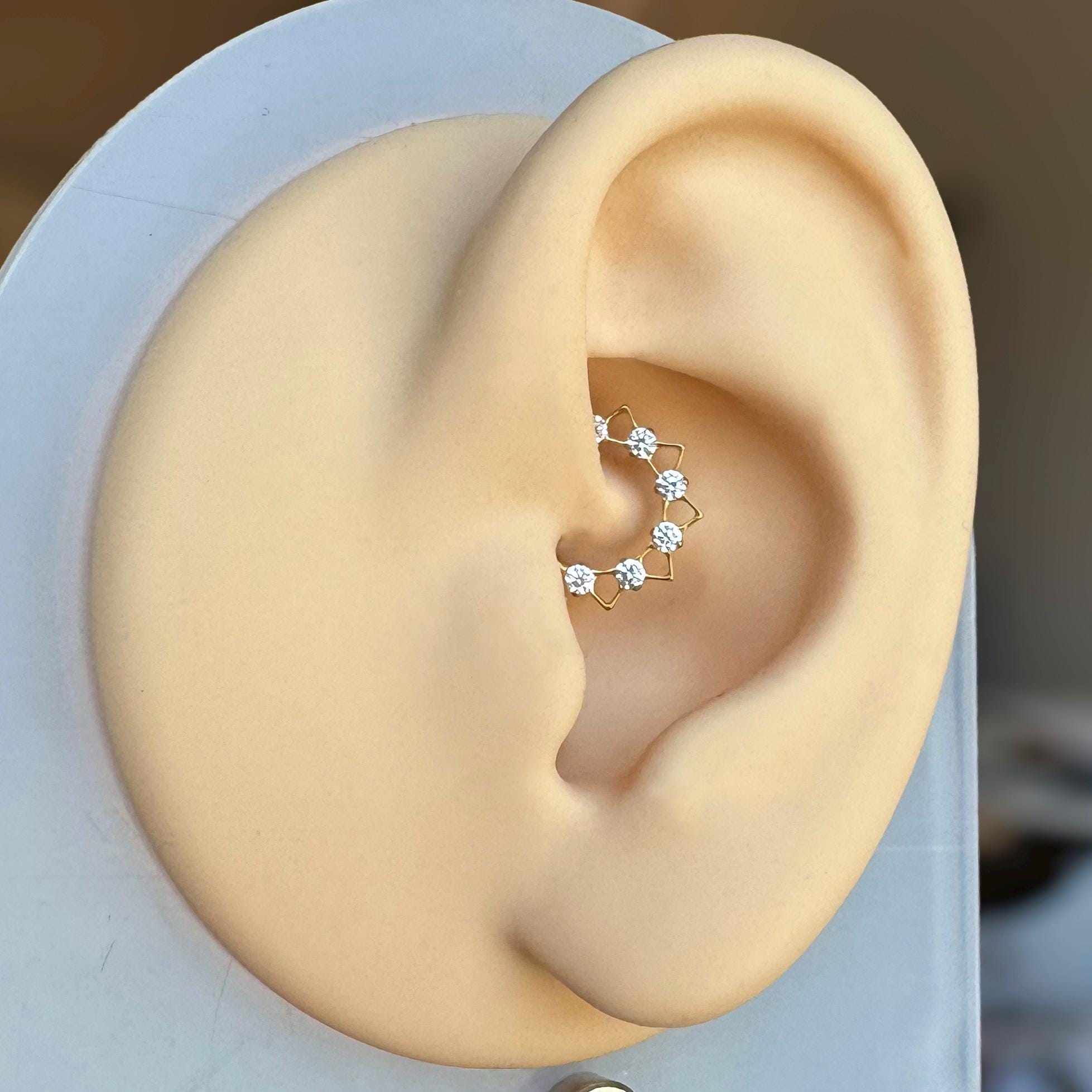 Radiance Edge Daith Earring-Daith Earring-Elara Body Jewelry