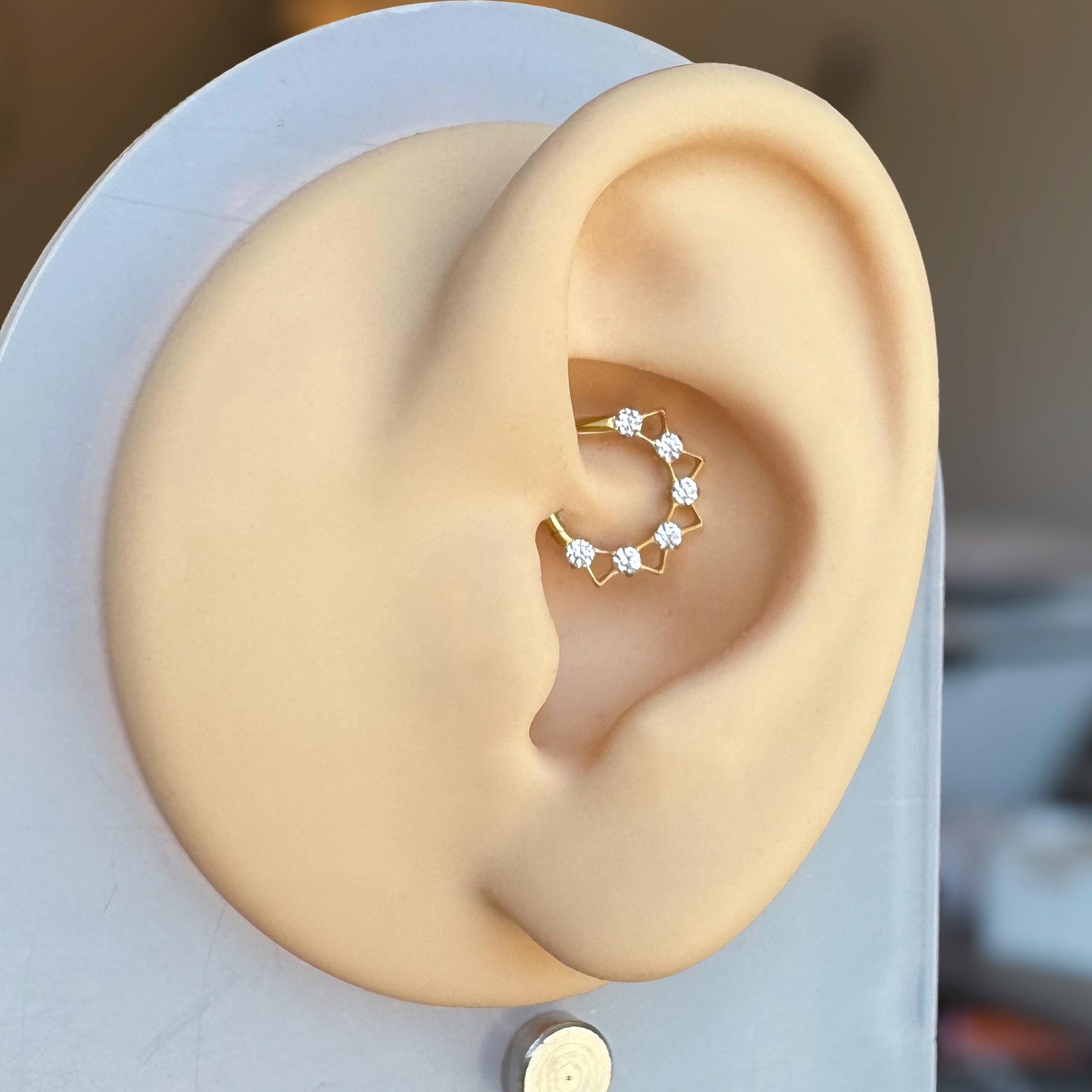 Radiance Edge Daith Earring-Daith Earring-Elara Body Jewelry