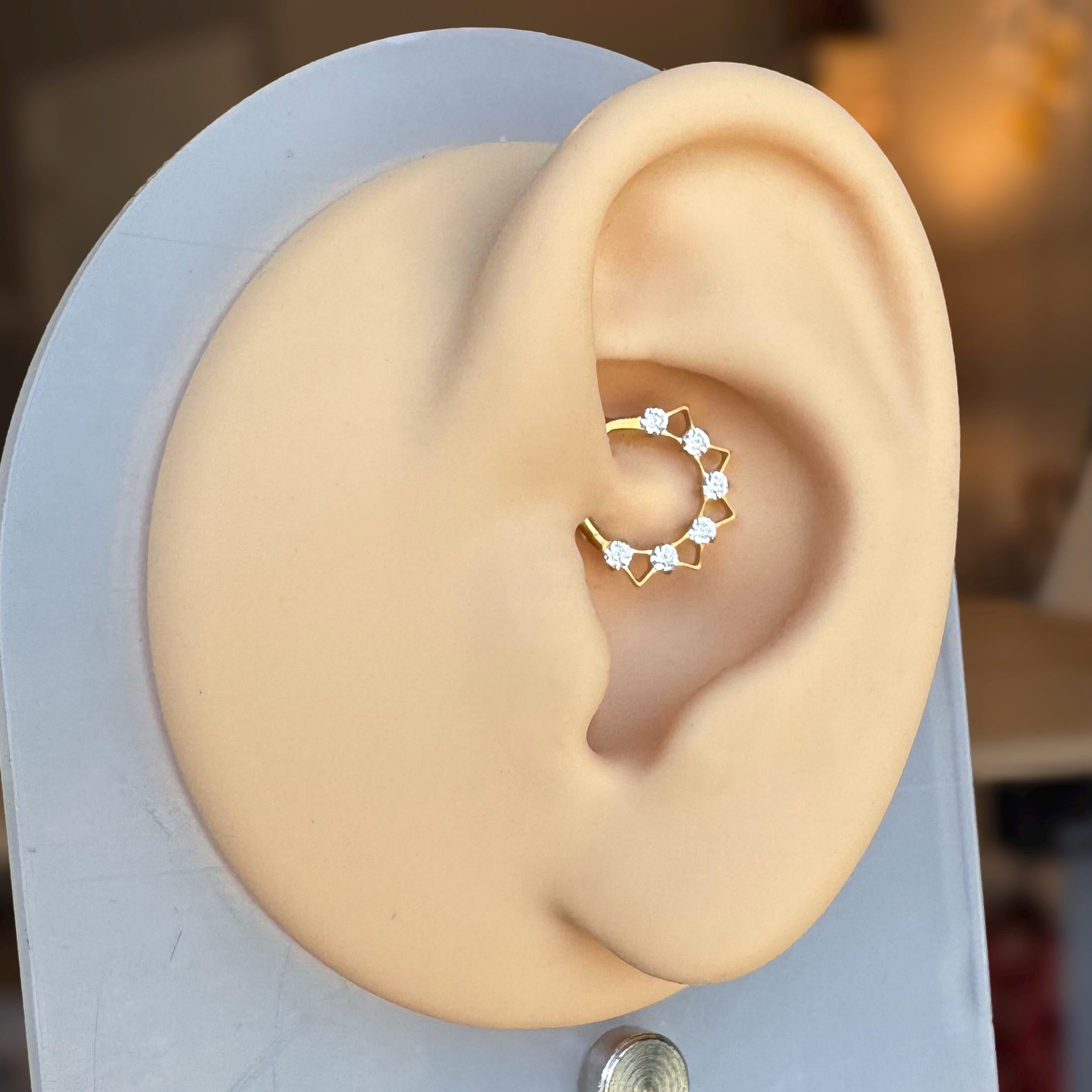 Radiance Edge Daith Earring-Daith Earring-Elara Body Jewelry