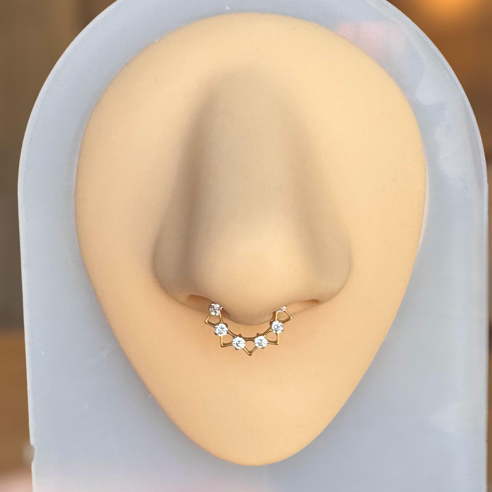 Radiance Edge Septum Ring-Septum Ring-Elara Body Jewelry