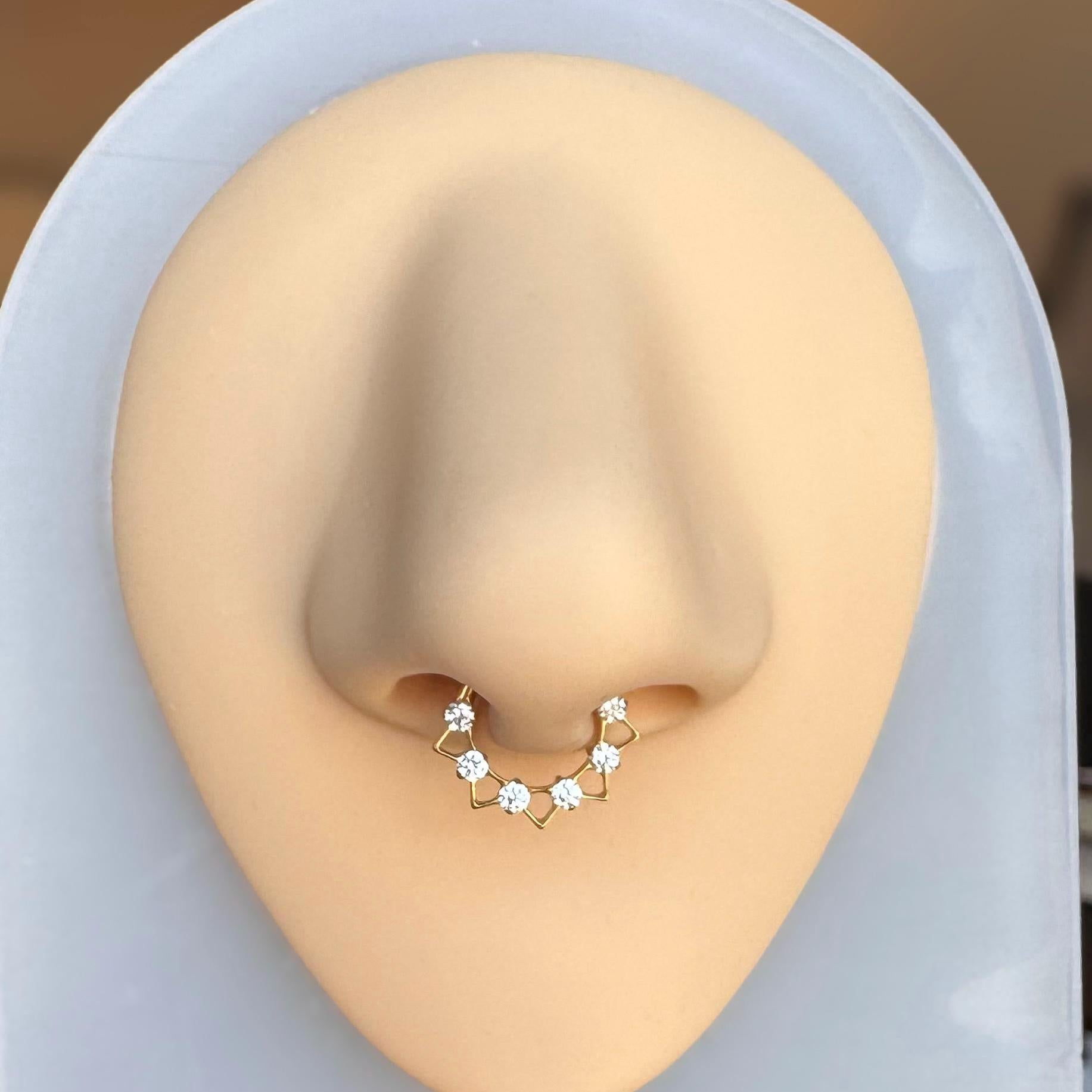 Radiance Edge Septum Ring-Septum Ring-Elara Body Jewelry