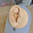 Selene Noire Daith Earring-Daith Earring-Gold-8mm Diameter-Elara Body Jewelry