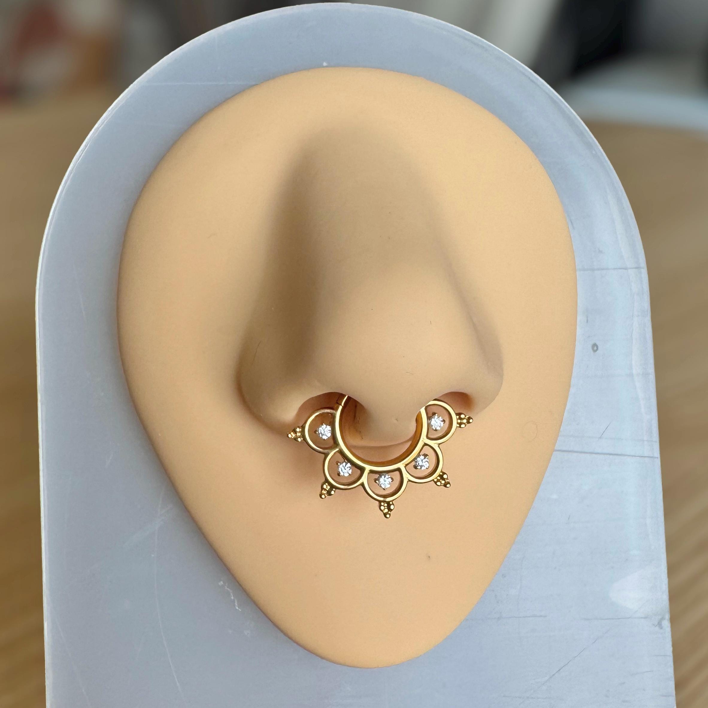 Selene Noire Septum Ring-Septum Ring-Elara Body Jewelry