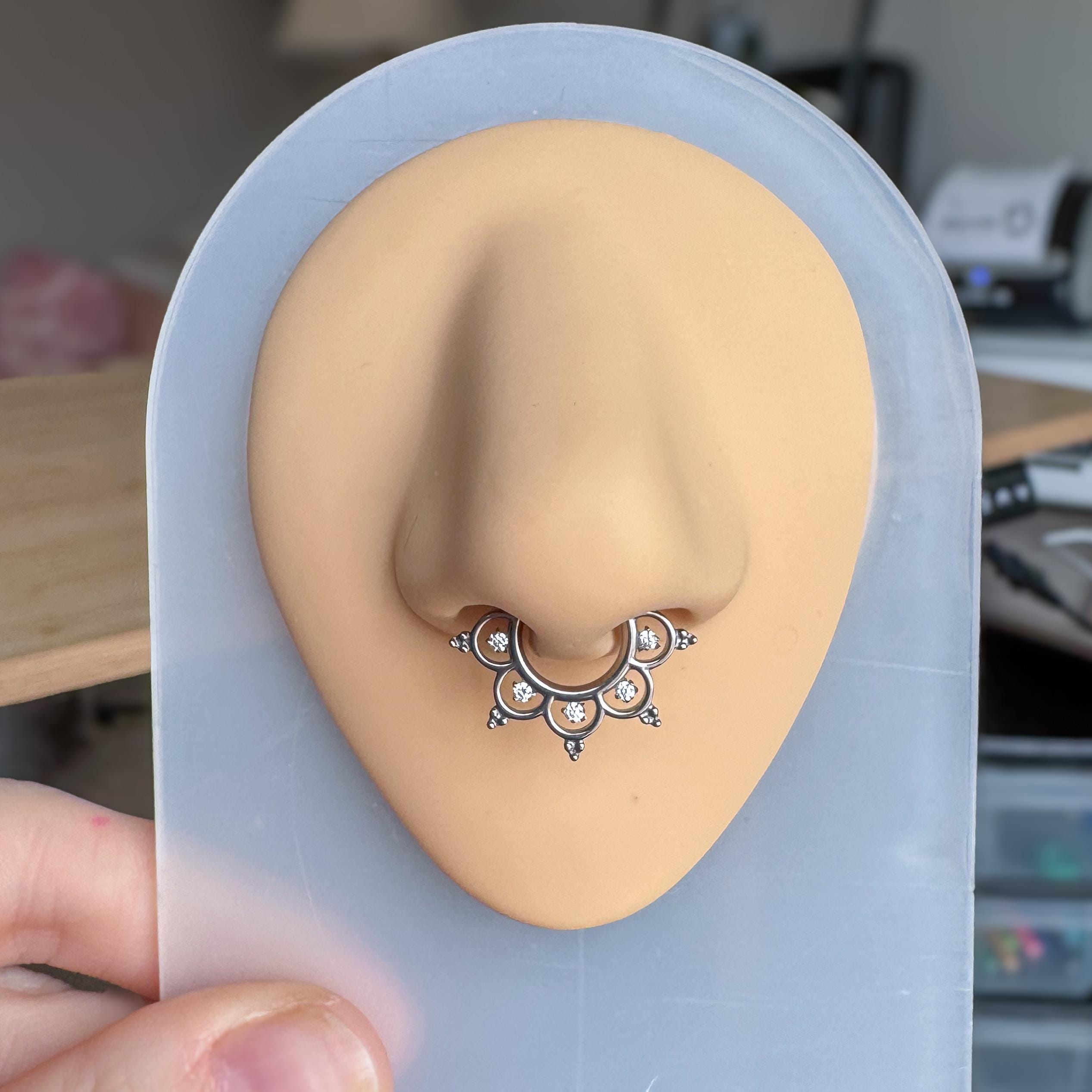 Selene Noire Septum Ring-Septum Ring-Elara Body Jewelry