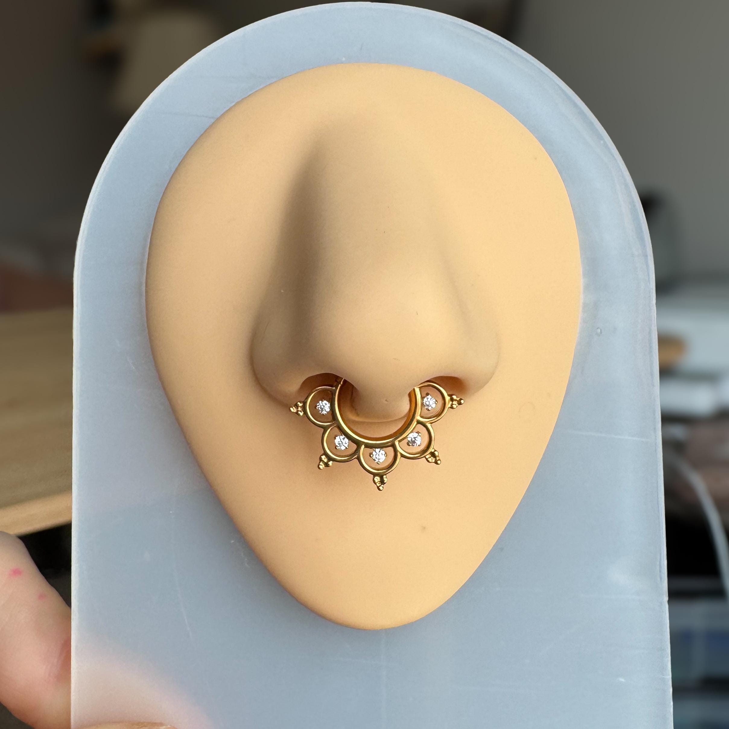 Selene Noire Septum Ring-Septum Ring-Elara Body Jewelry