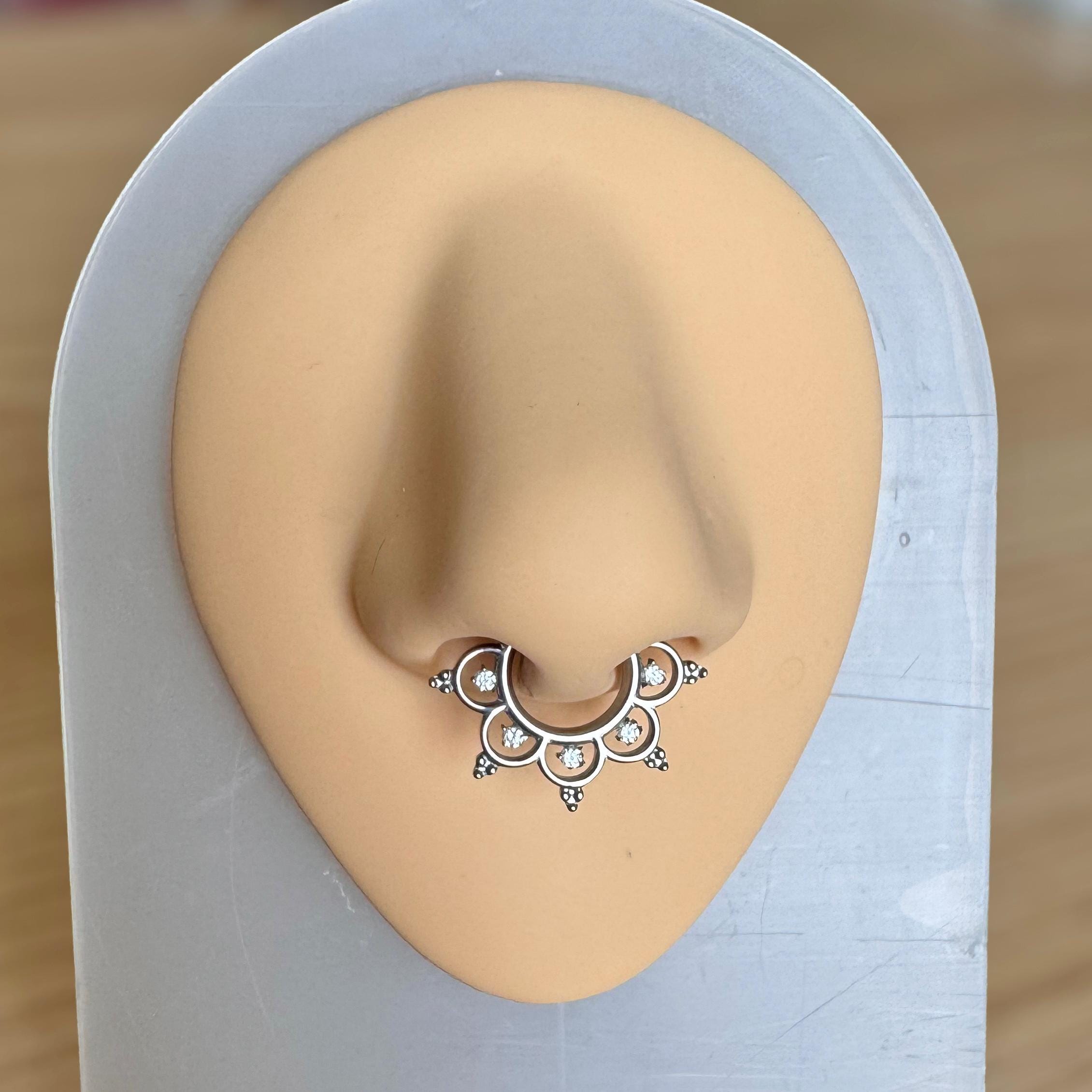 Selene Noire Septum Ring-Septum Ring-Elara Body Jewelry