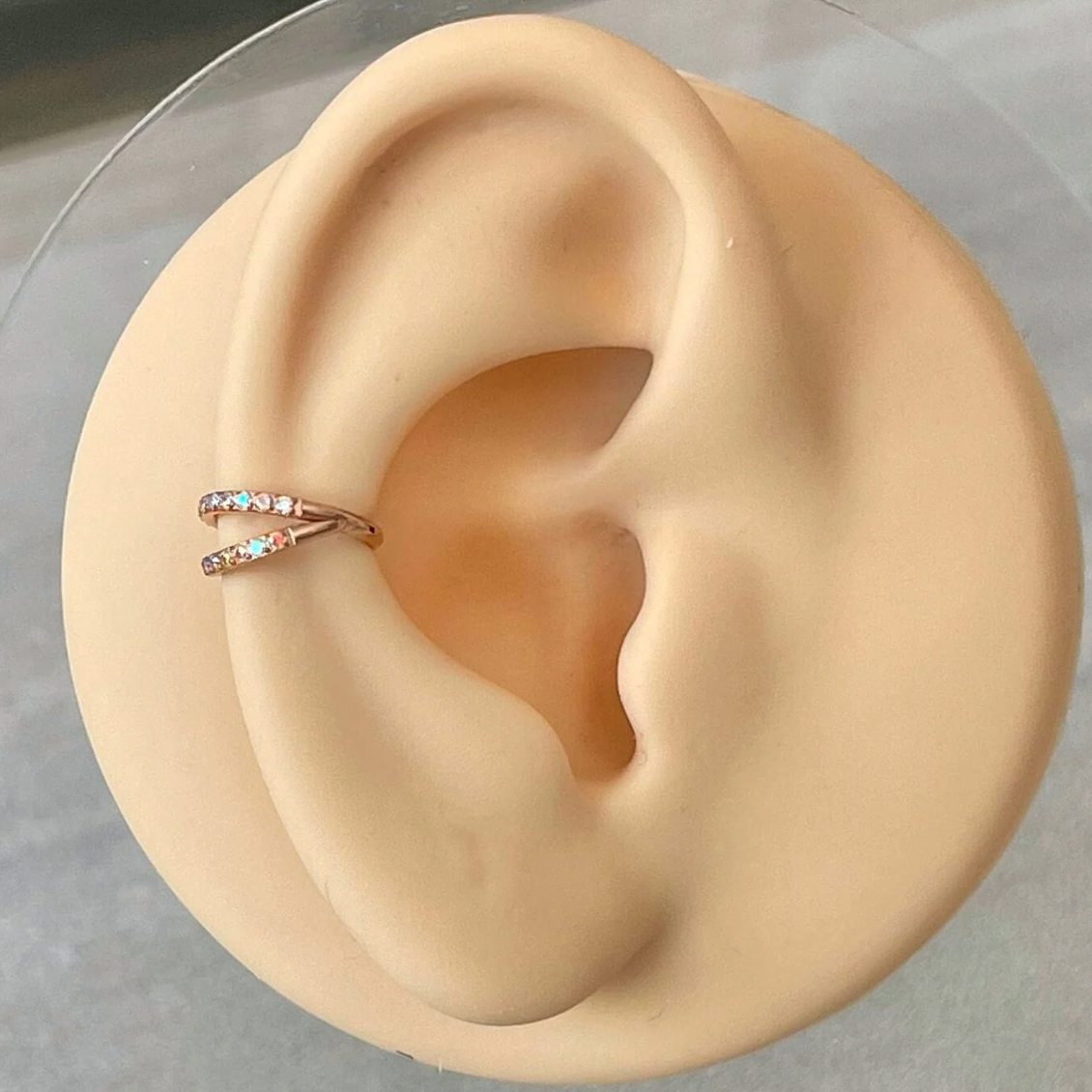 Selene Veil Helix Earring-Cartilage Earring-Elara Body Jewelry