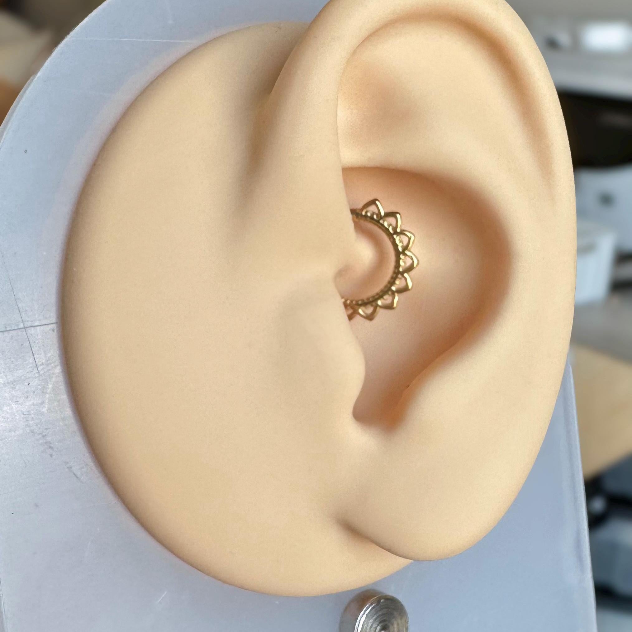 Solar Edge Daith Earring-Daith Earring-Elara Body Jewelry