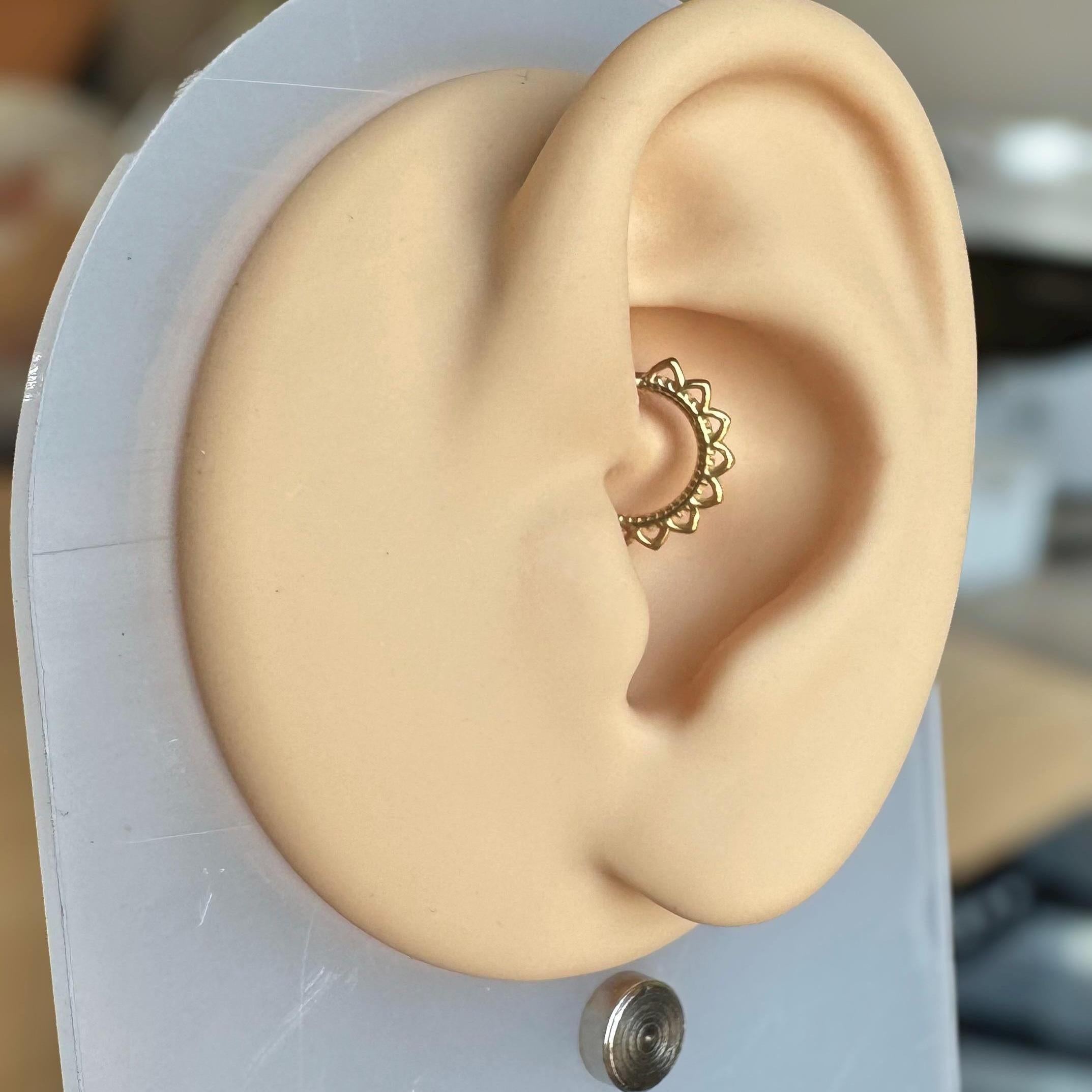 Solar Edge Daith Earring-Daith Earring-Elara Body Jewelry