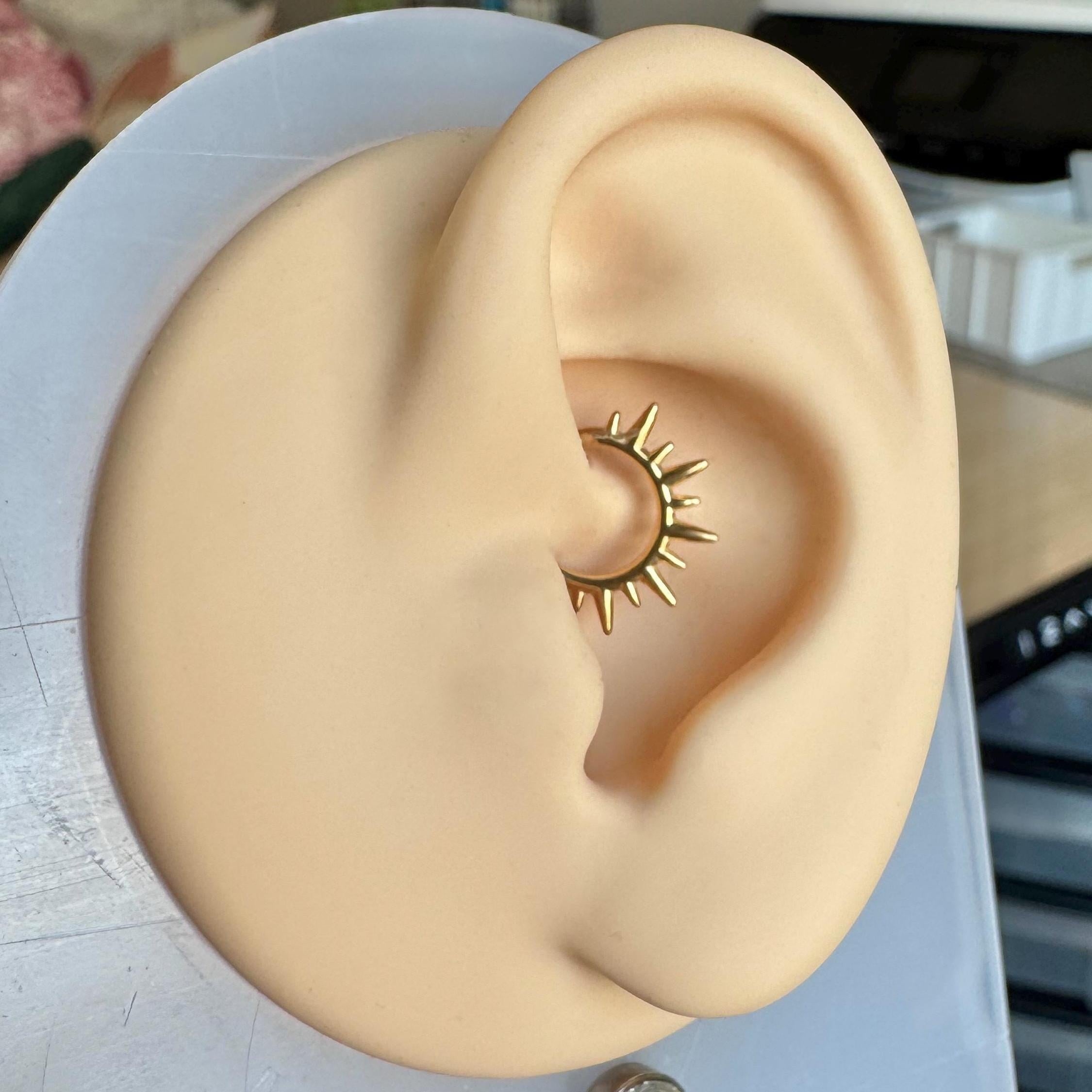 Solar Flare Daith Earring-Daith Earring-Elara Body Jewelry