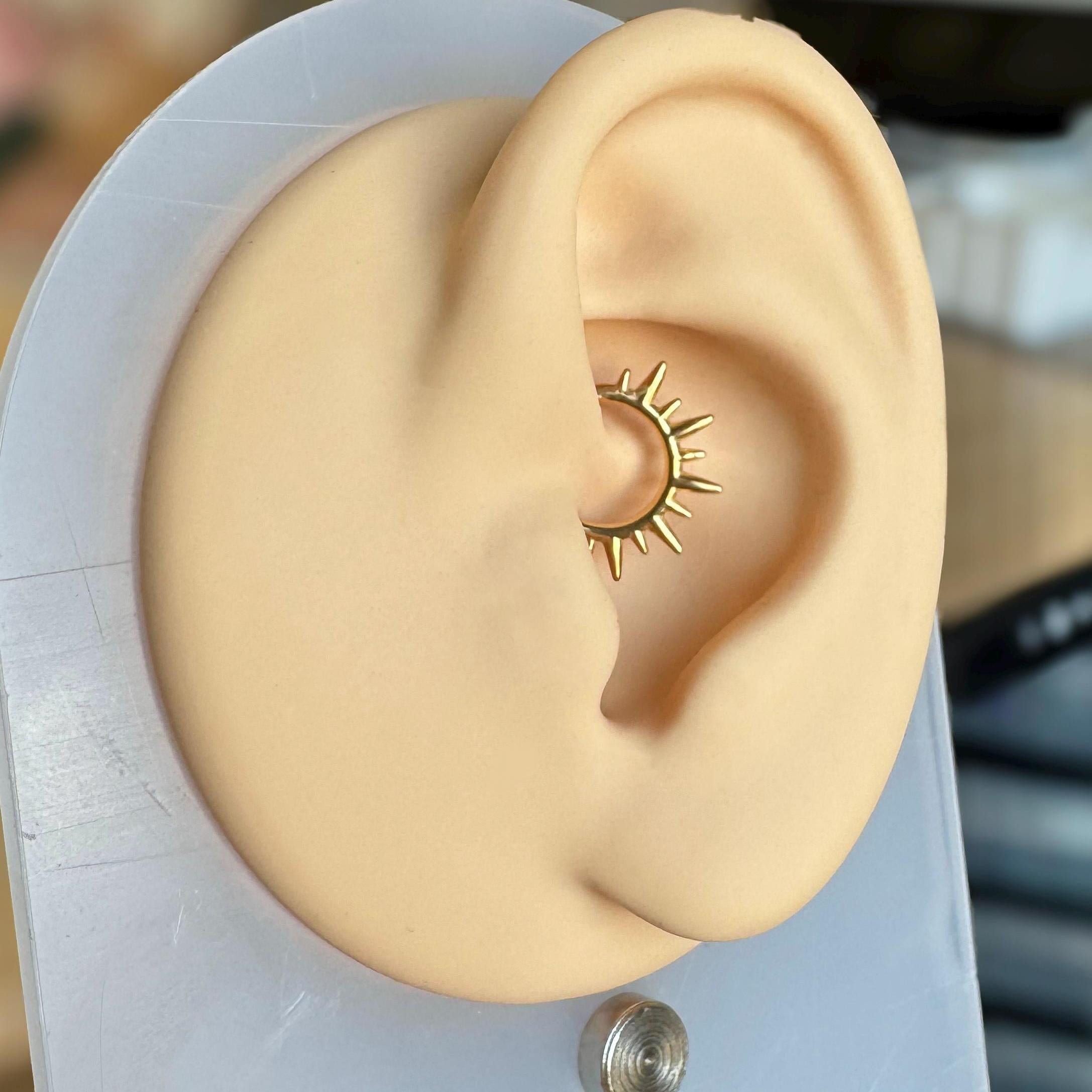 Solar Flare Daith Earring-Daith Earring-Elara Body Jewelry