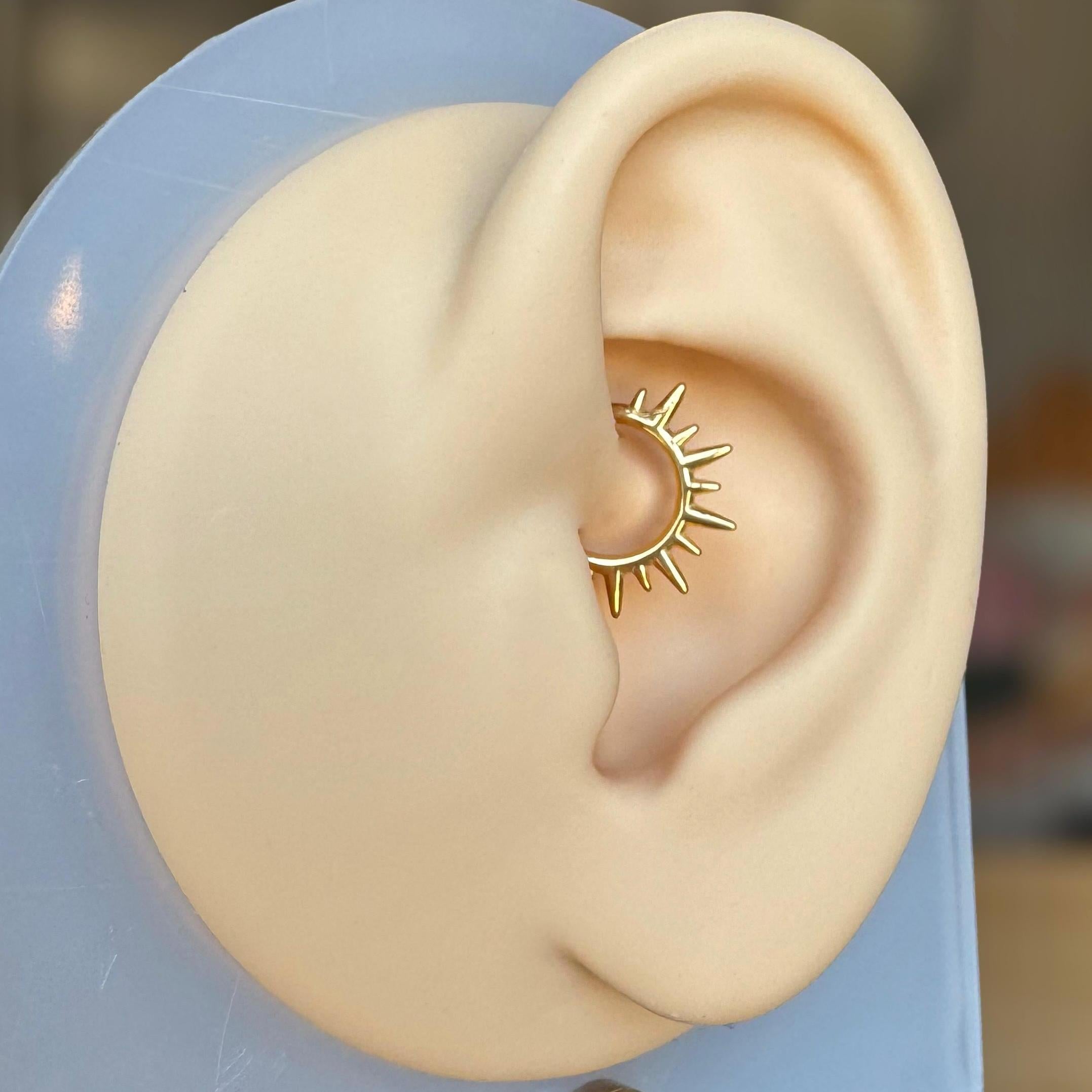 Solar Flare Daith Earring-Daith Earring-Elara Body Jewelry