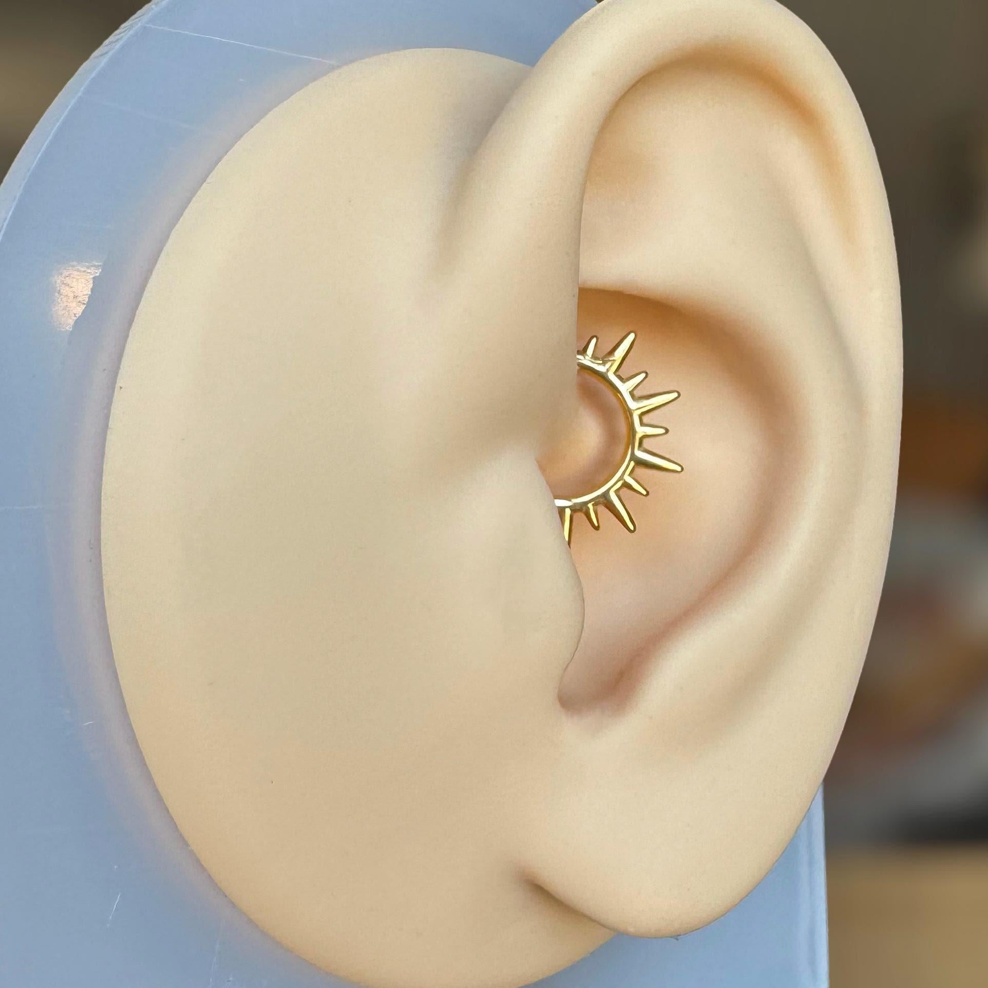 Solar Flare Daith Earring-Daith Earring-Elara Body Jewelry