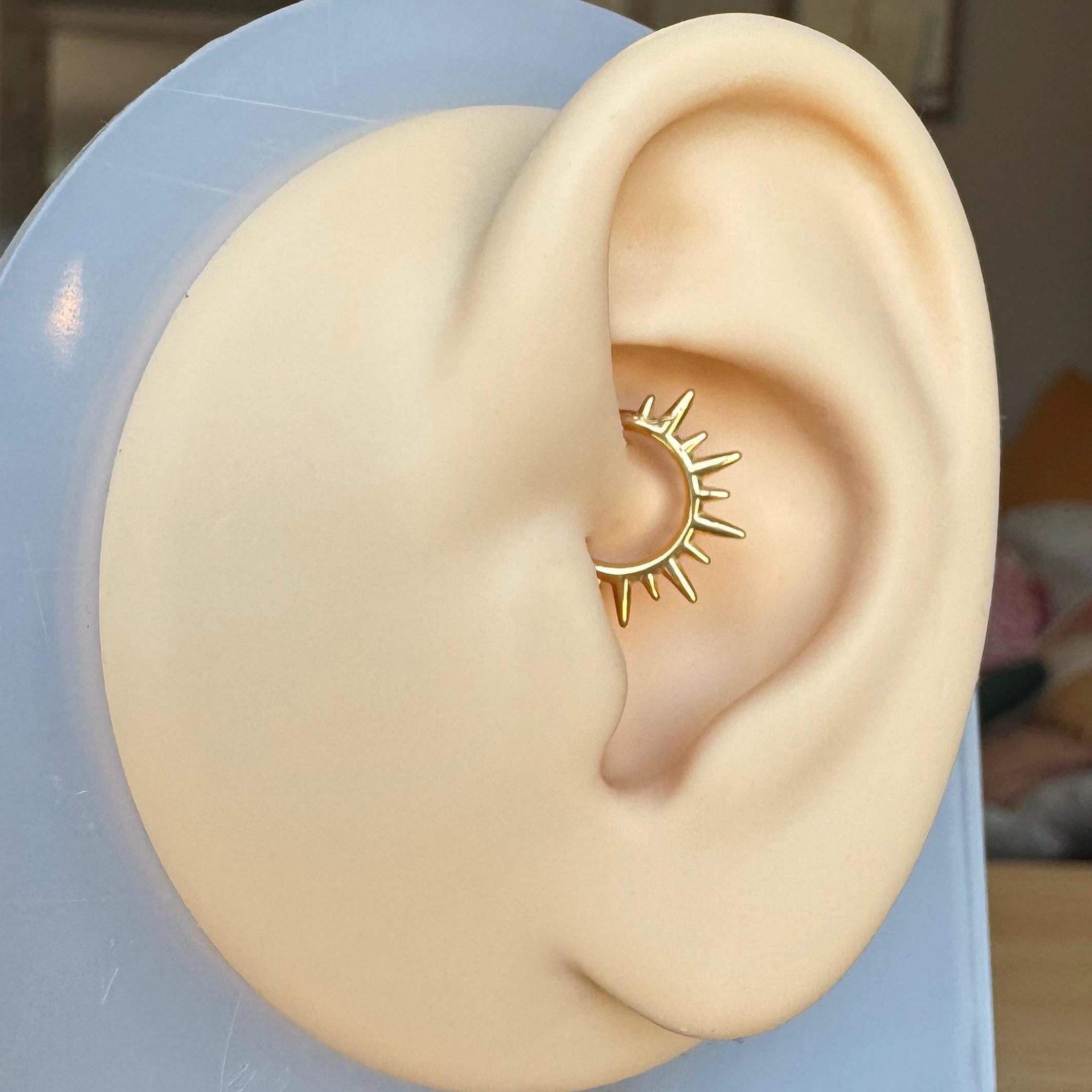 Solar Flare Daith Earring-Daith Earring-Elara Body Jewelry