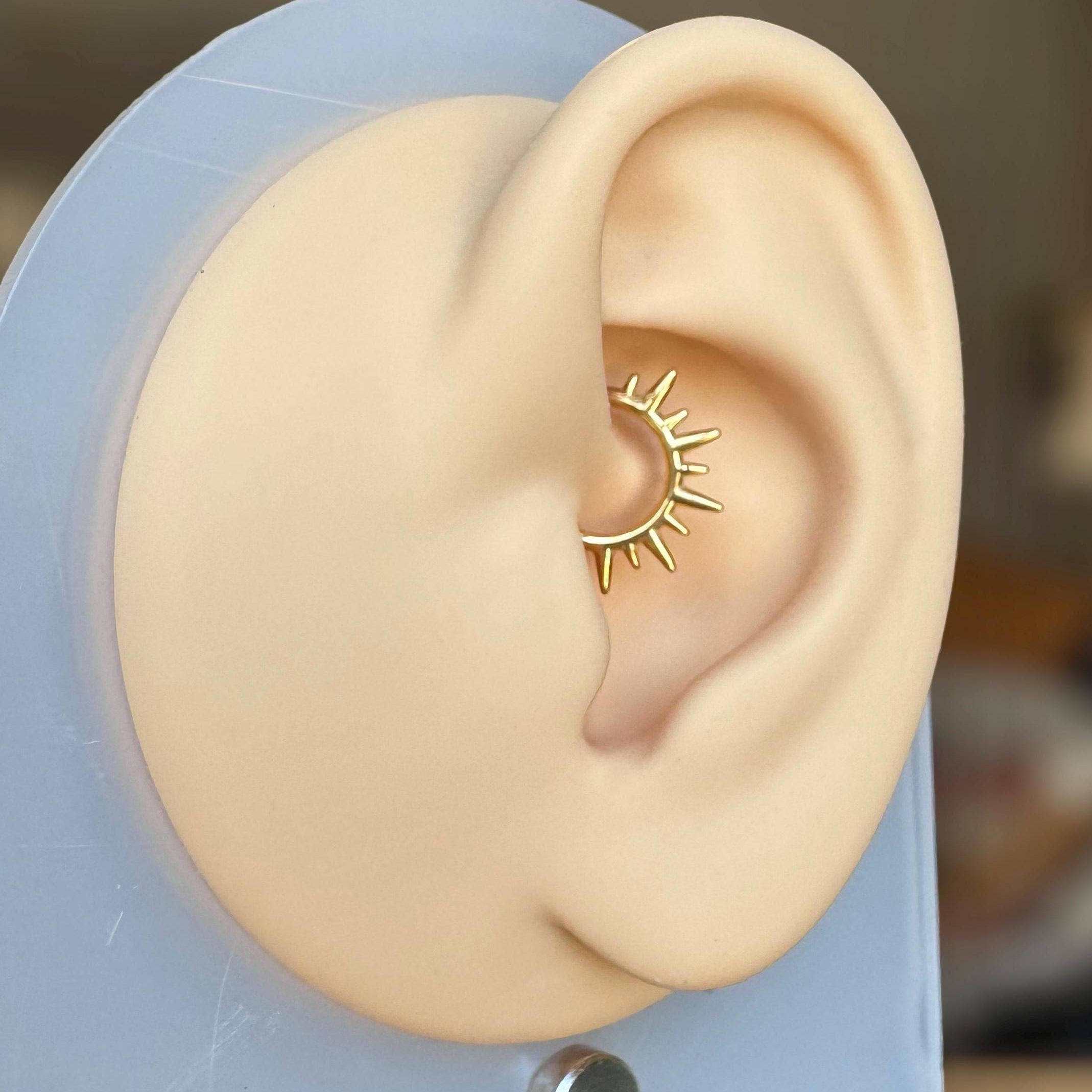 Solar Flare Daith Earring-Daith Earring-Elara Body Jewelry