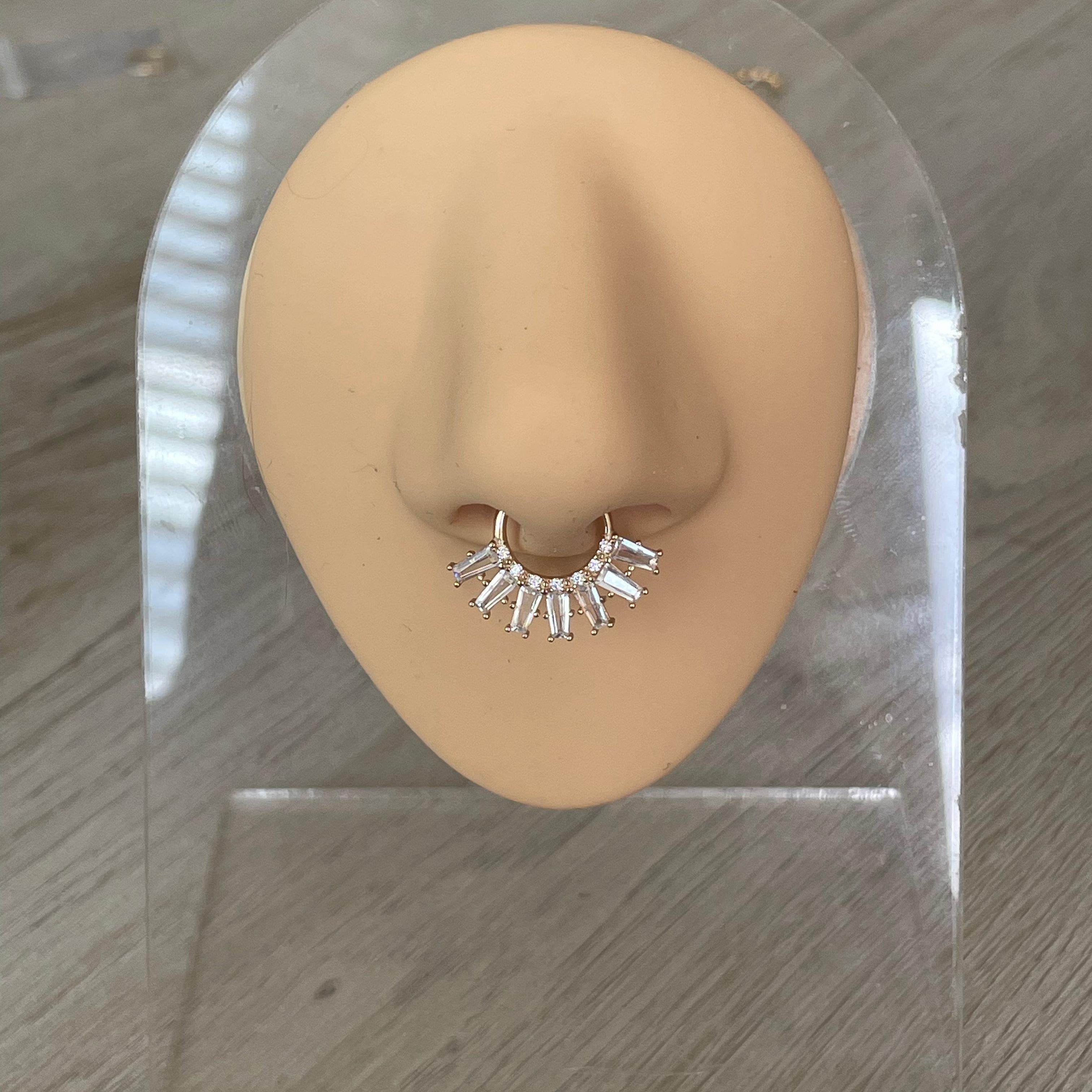 Solara Halo Septum Ring-Septum Ring-Elara Body Jewelry