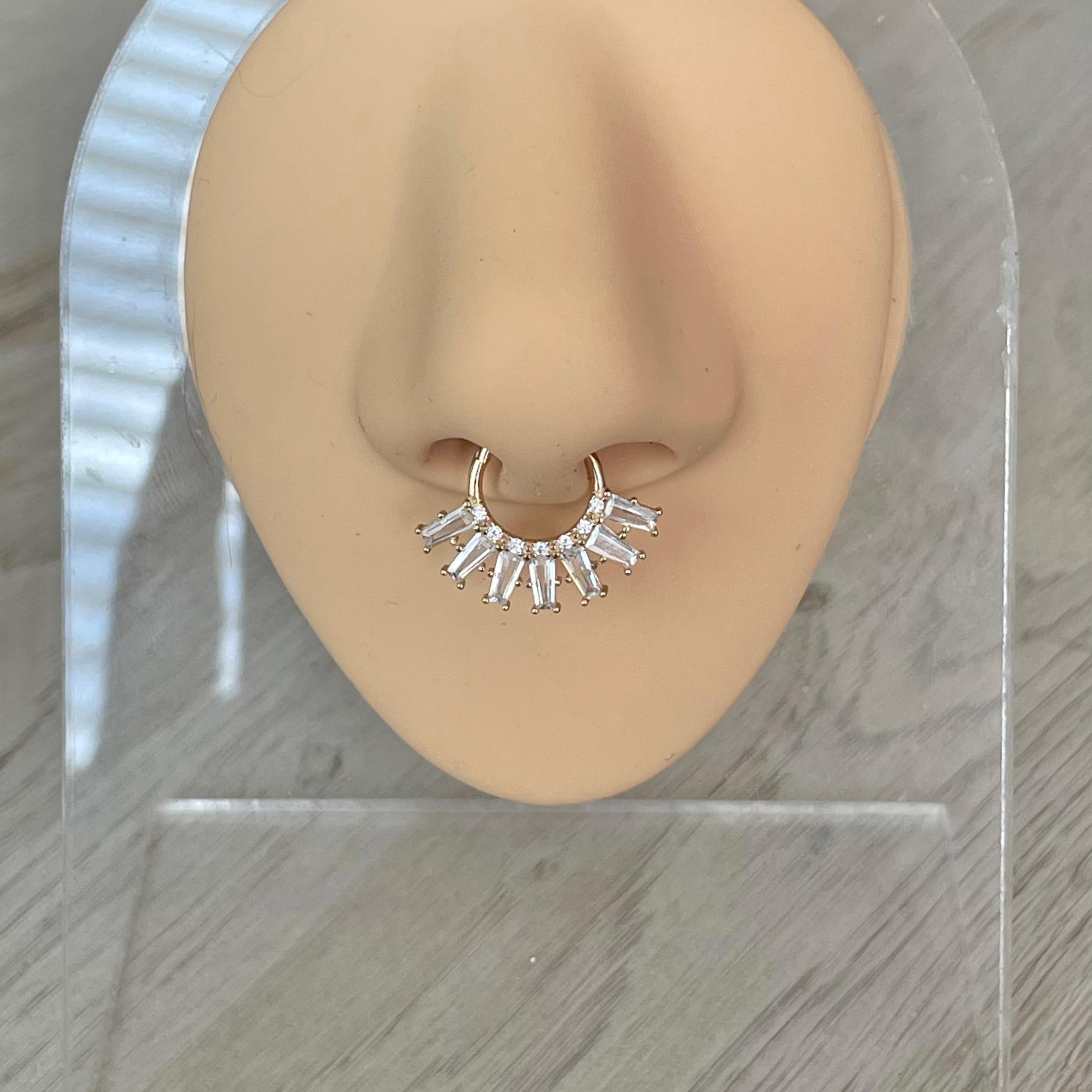 Solara Halo Septum Ring-Septum Ring-Elara Body Jewelry