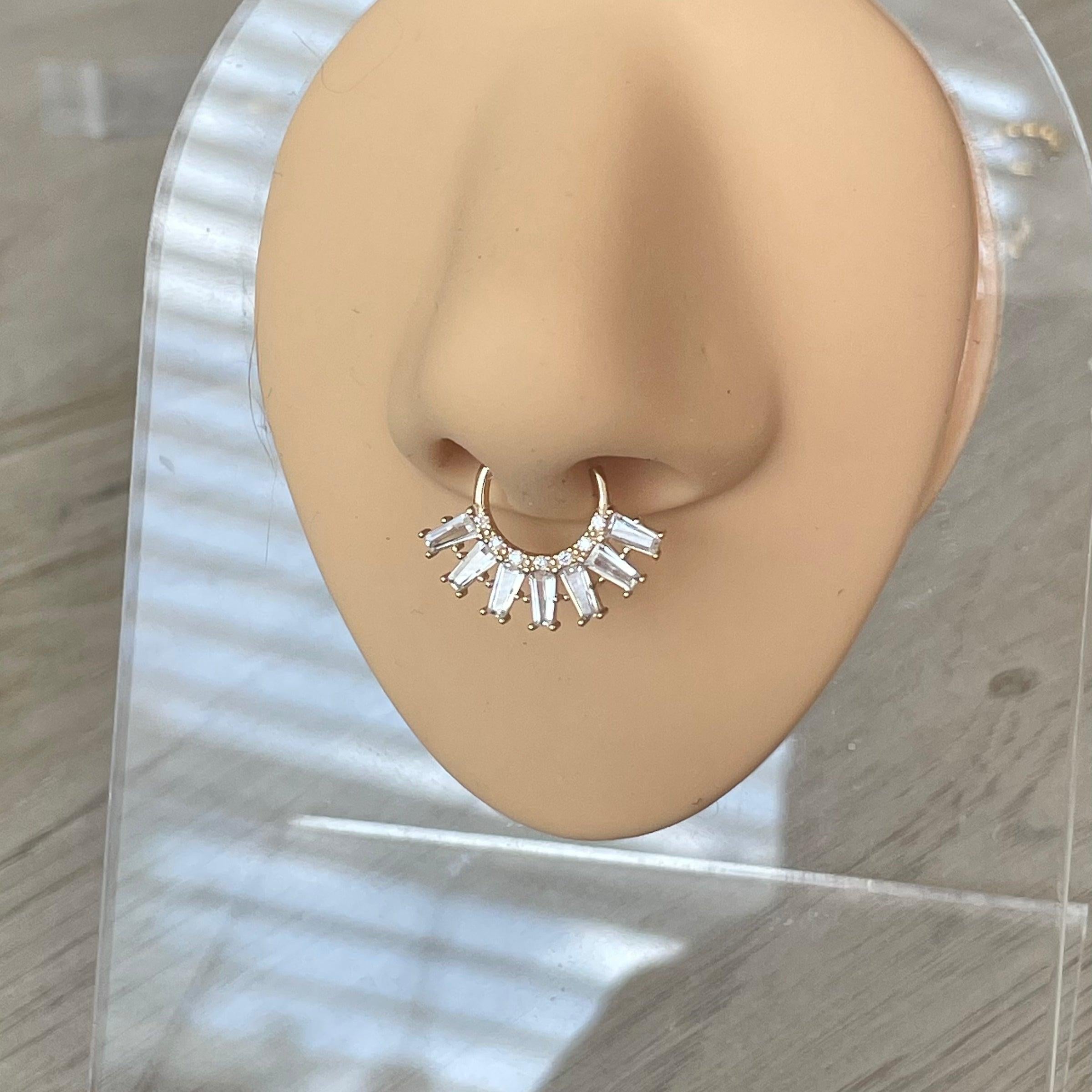 Solara Halo Septum Ring-Septum Ring-Elara Body Jewelry