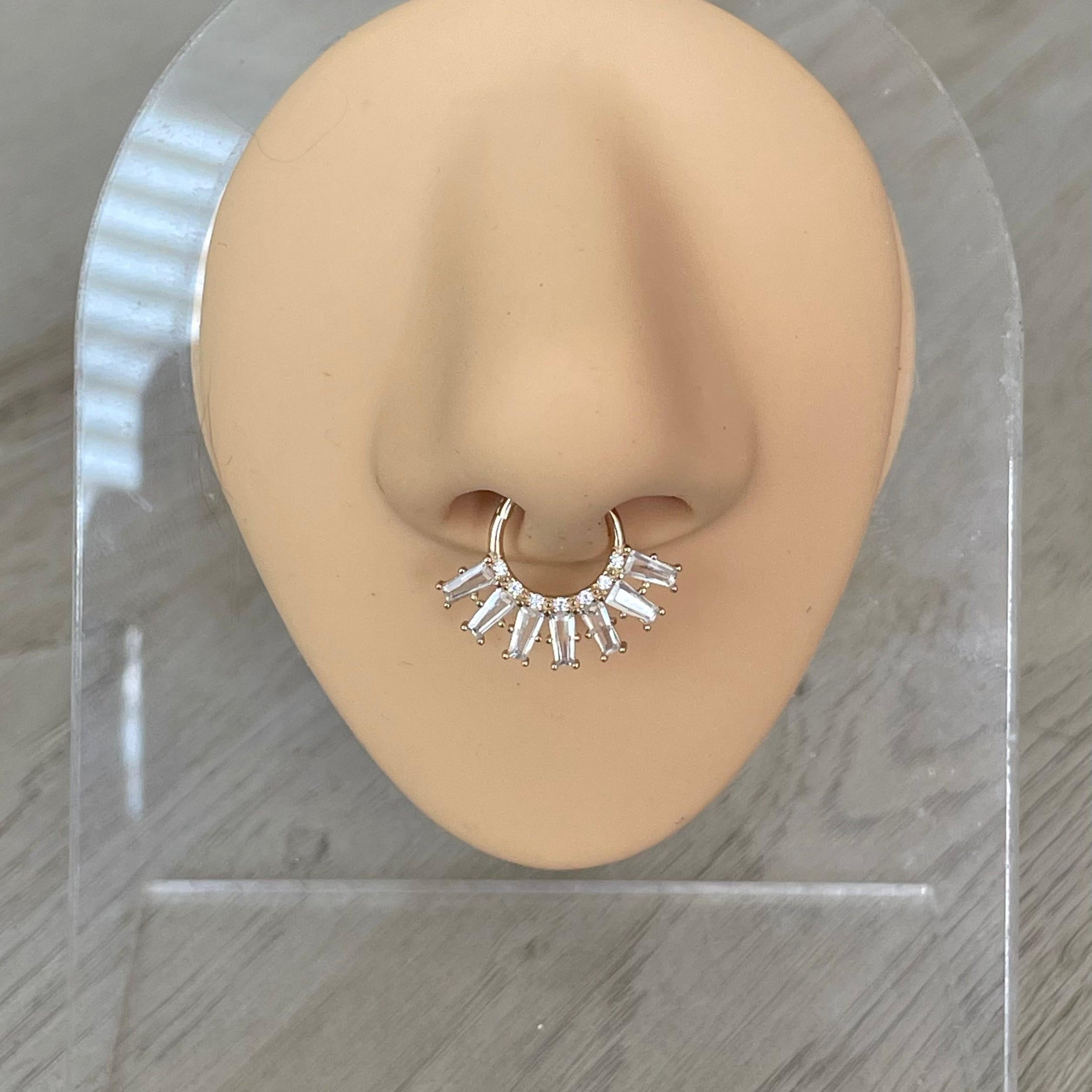 Solara Halo Septum Ring-Septum Ring-Elara Body Jewelry