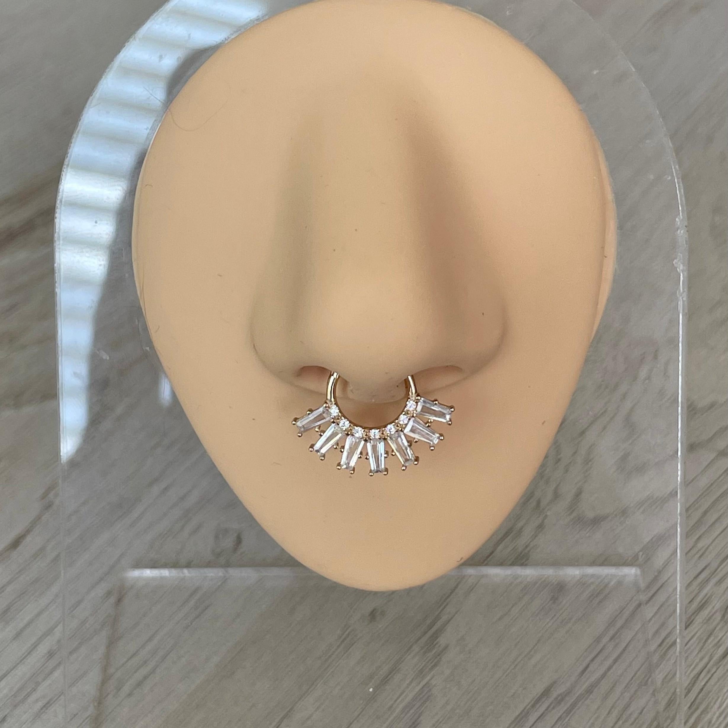 Solara Halo Septum Ring-Septum Ring-Elara Body Jewelry